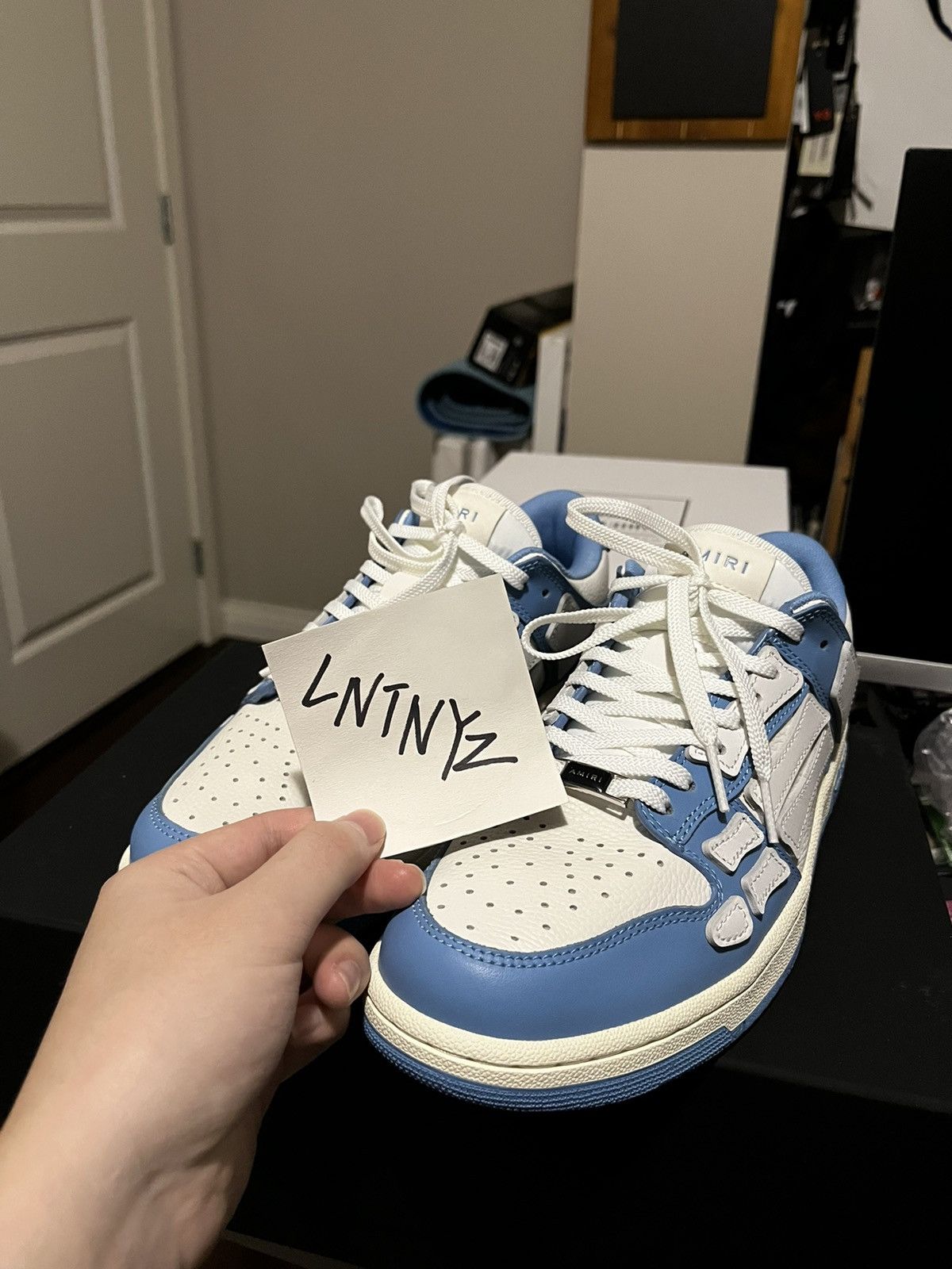Amiri Amiri Skel Top Low 'Powder Blue & White’ Sz41 Size US 8 / EU 41 - 3 Thumbnail
