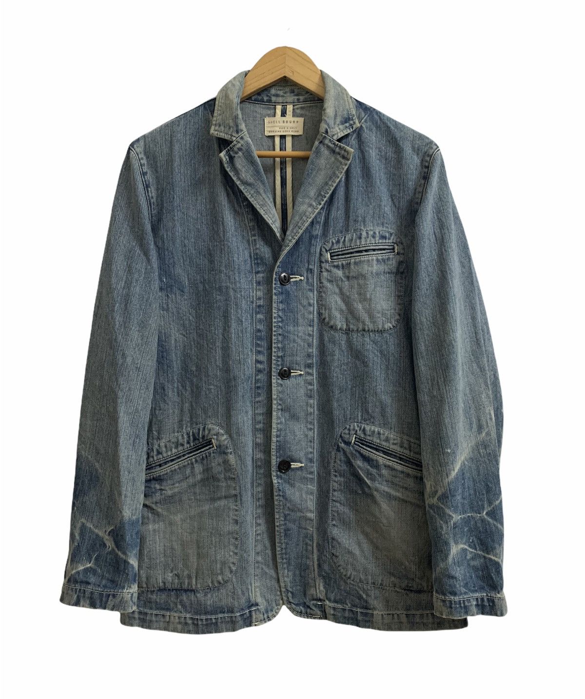 Japanese Brand × Spellbound SpellBound Denim Workwear Jacket Size US S / EU 44-46 / 1 - 1 Thumbnail
