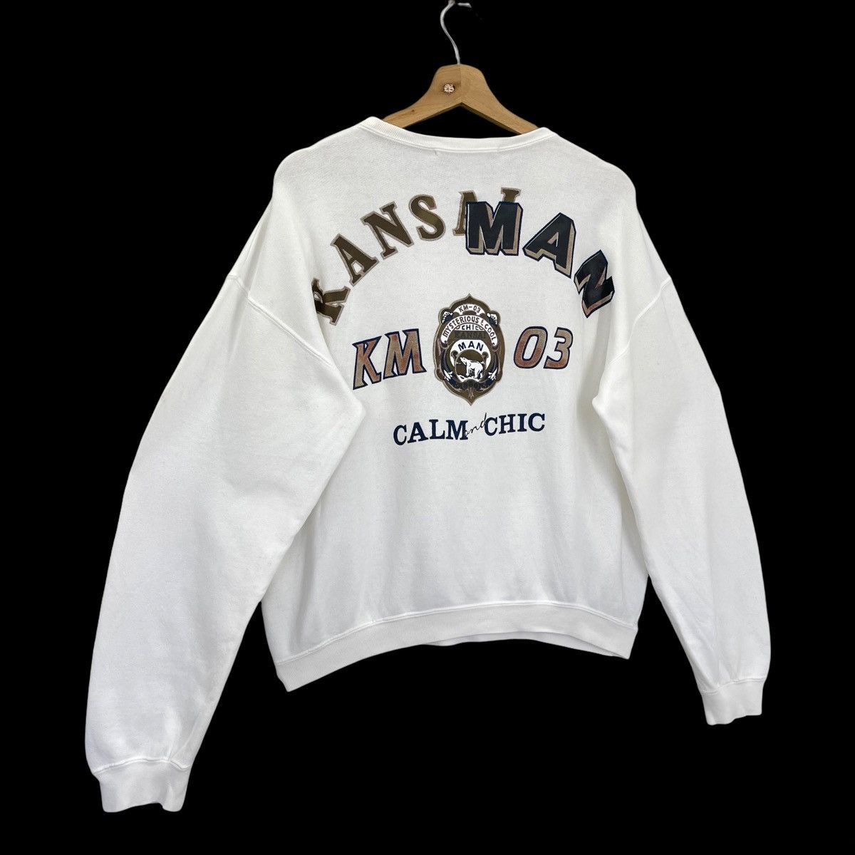 Japanese Brand × Kansai Yamamoto × Vintage 90s Kansai Man Big Logo Printed Crewneck Sweatshirt Size S Size US M / EU 48-50 / 2 - 2 Thumbnail