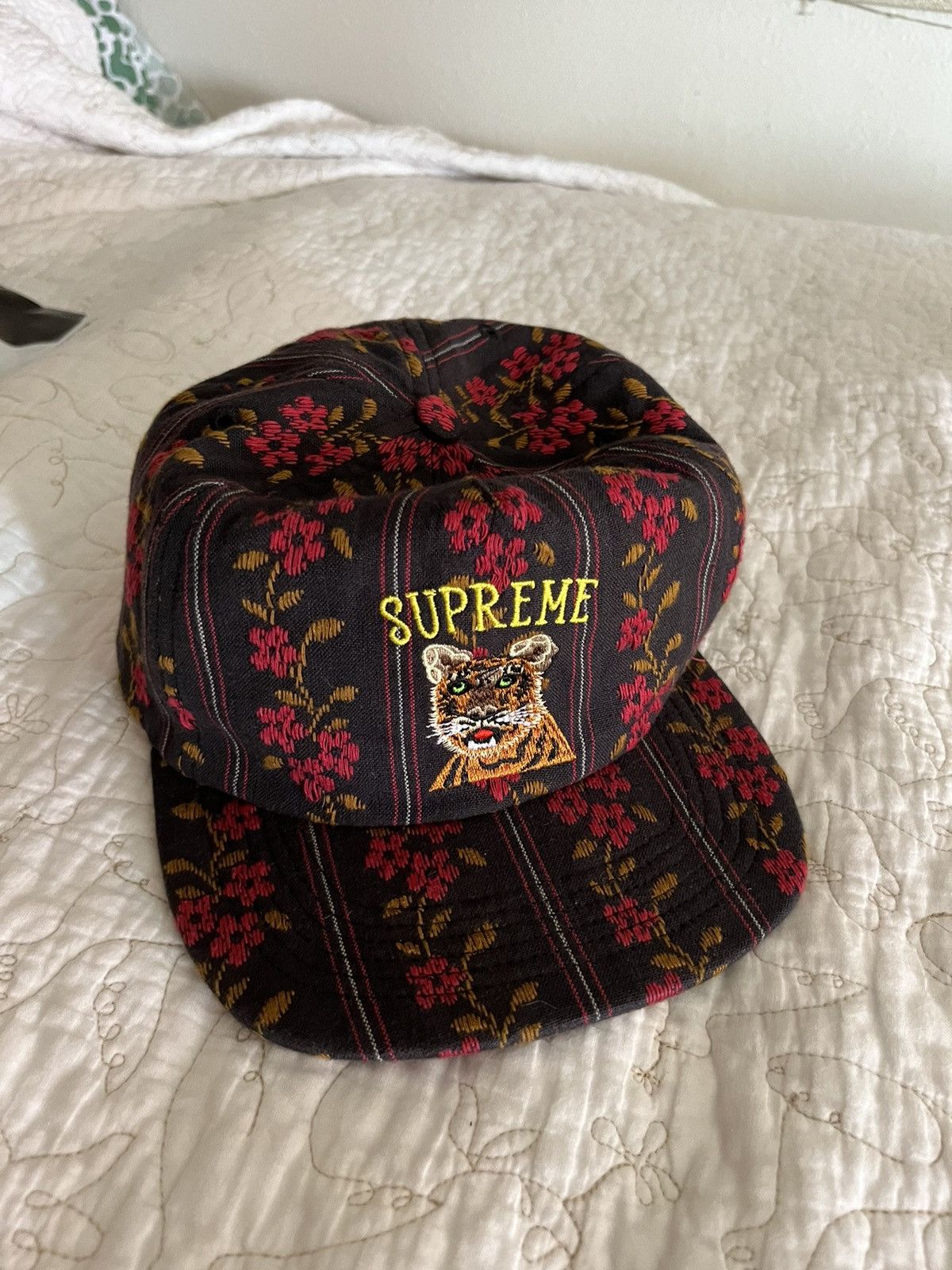 Streetwear × Supreme Supreme TIGER Jacquard 5-Panel baseball cap 