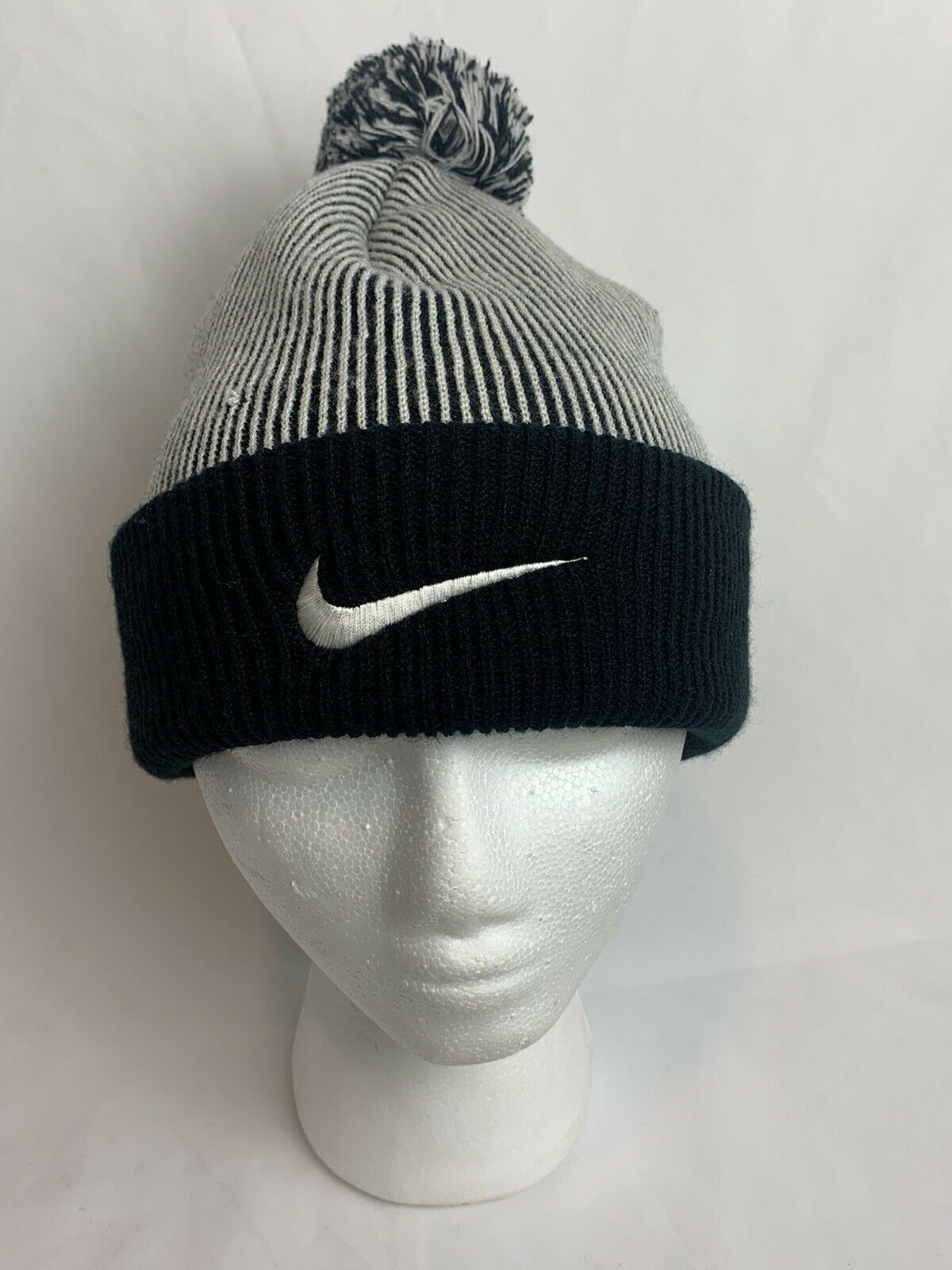 Nike Nike Vintage White Tag Black White Vertical Striped Beanie Grailed