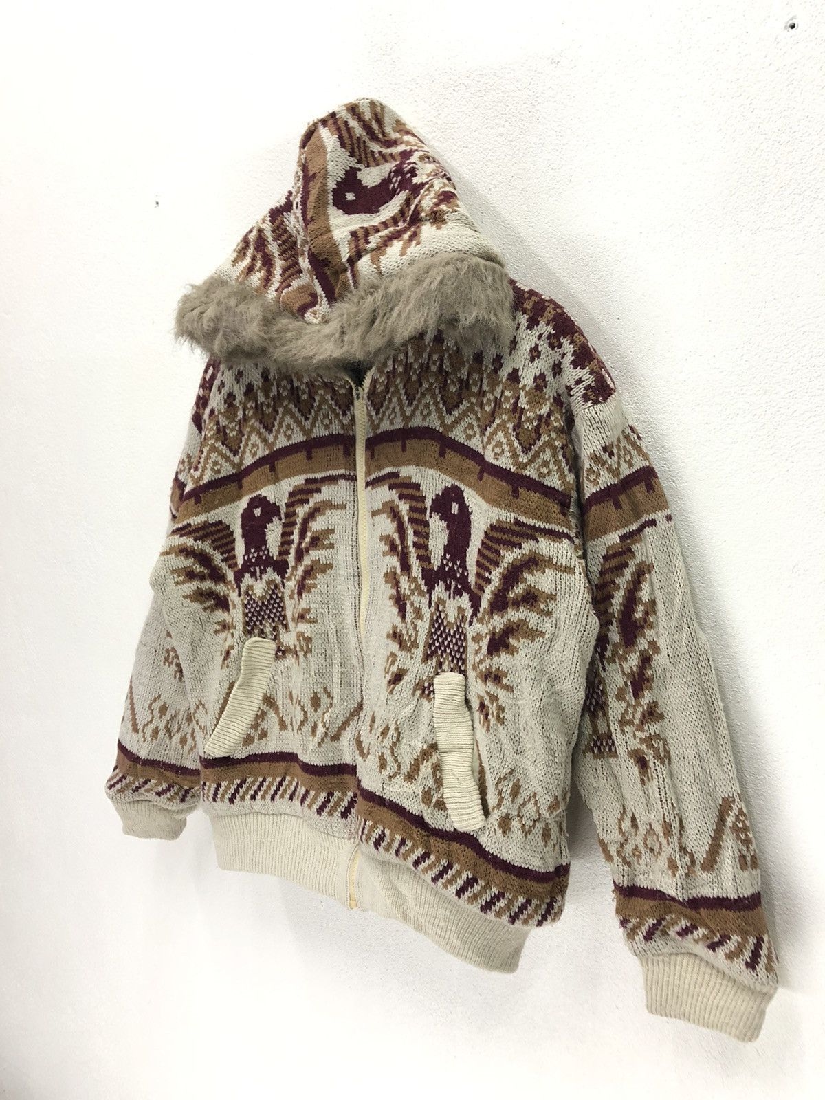 Japanese Brand Vintage Horizon Dream Bird Design Habitat Fleece Fur Hoodie Size US M / EU 48-50 / 2 - 8 Thumbnail