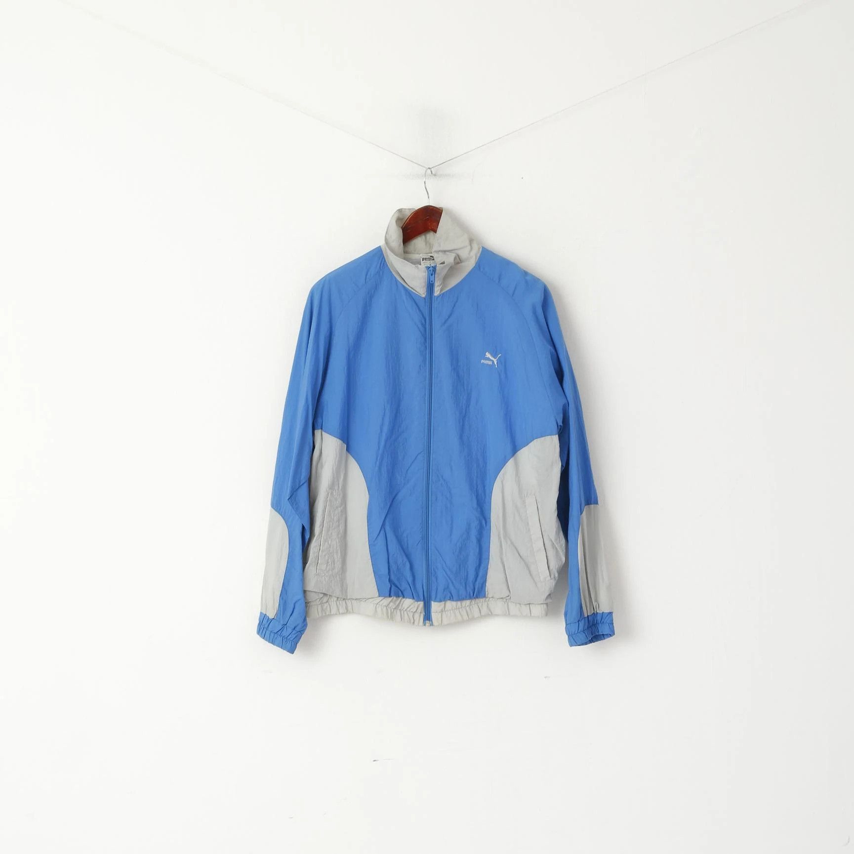 Puma Puma Men 6 M Track Top Jacket Blue Vintage Full Zipper 1367 Size US M / EU 48-50 / 2 - 2 Thumbnail
