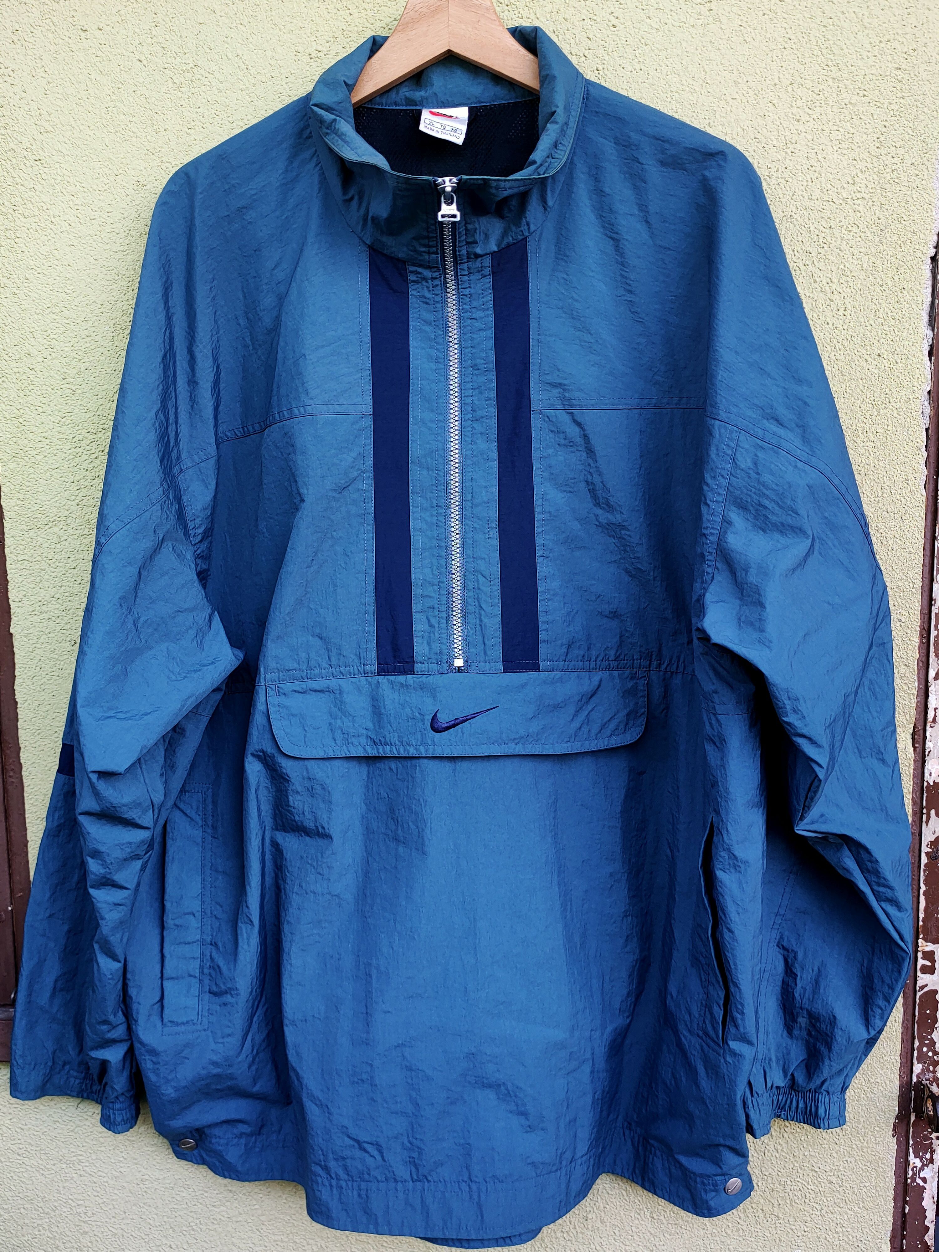 Nike Nike swoosh center vintage 90s half zip jacket Size US XL / EU 56 / 4 - 1 Thumbnail
