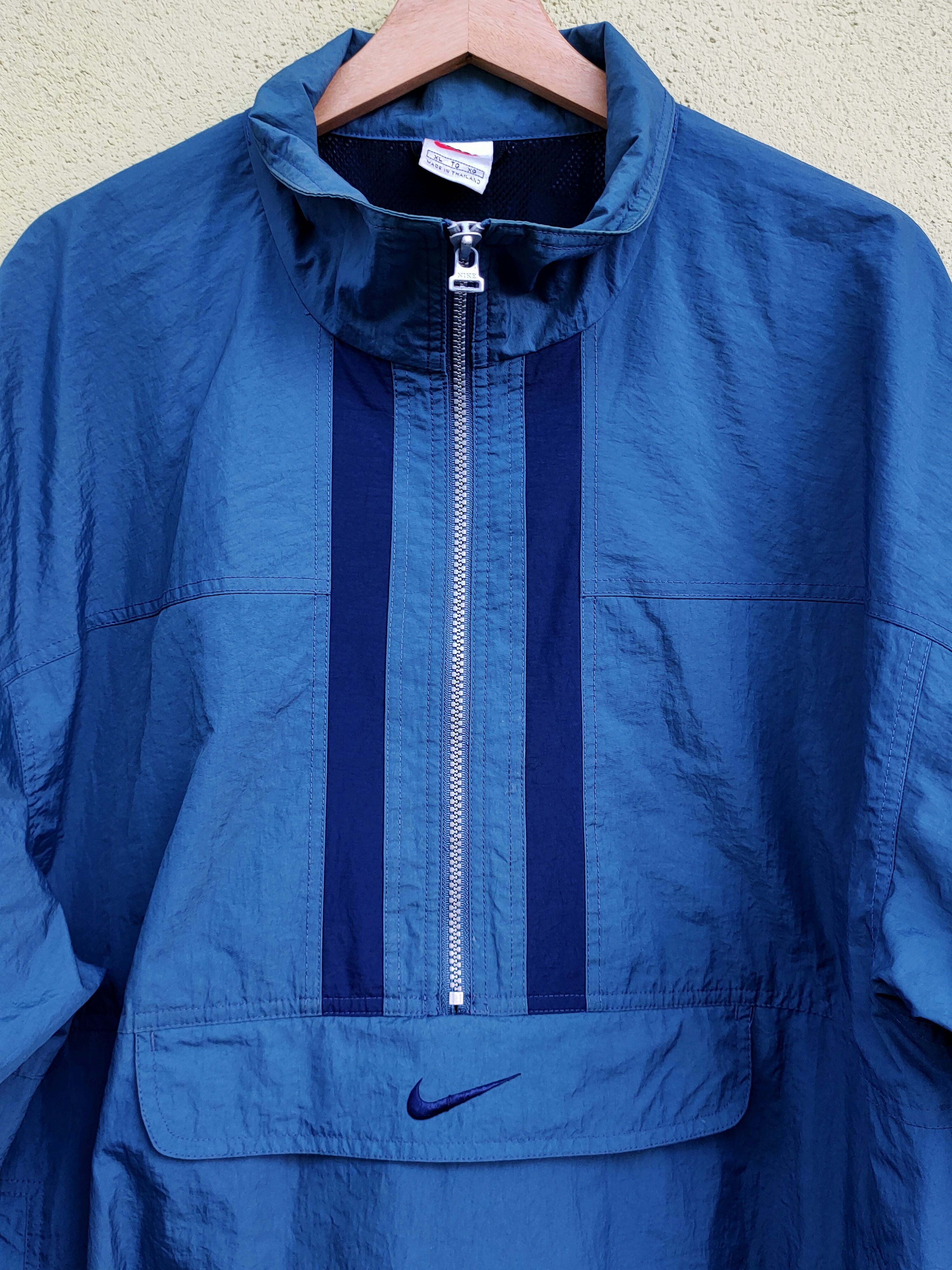 Nike Nike swoosh center vintage 90s half zip jacket Size US XL / EU 56 / 4 - 3 Thumbnail