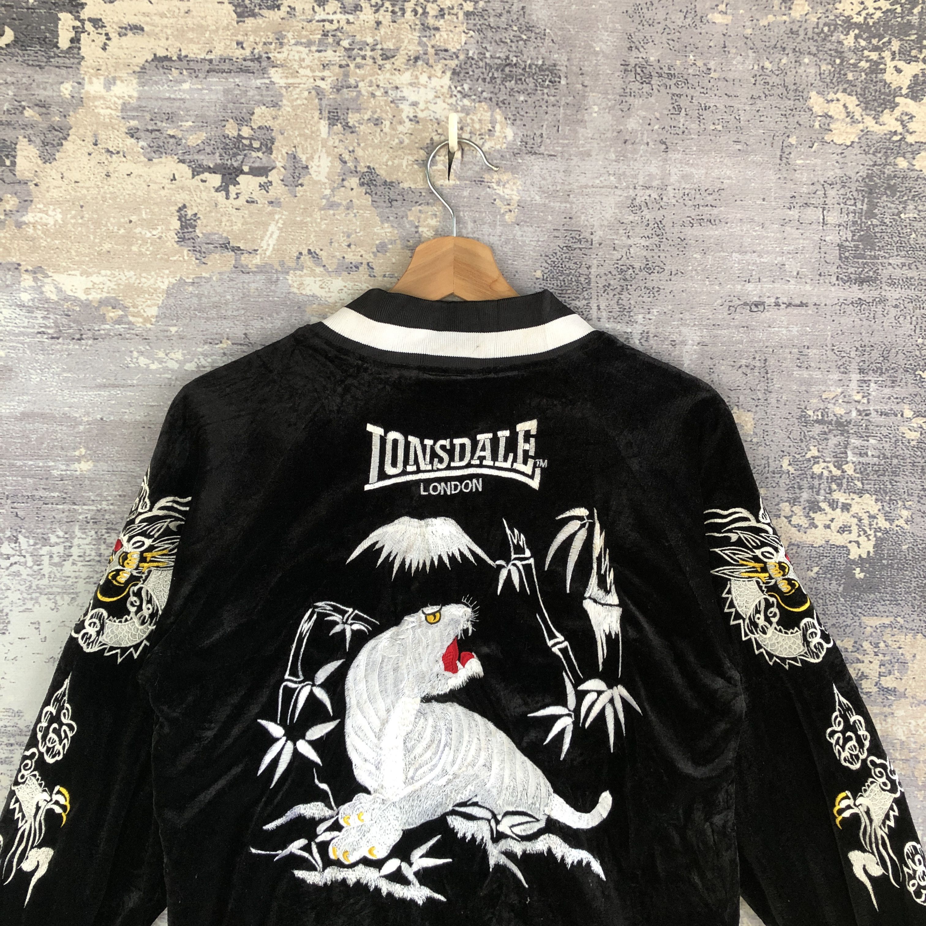 Japanese Brand × Vintage Lonsdale Sukajan Jacket Lonsdale Souvenir Velvet Jacket Size US S / EU 44-46 / 1 - 5 Thumbnail