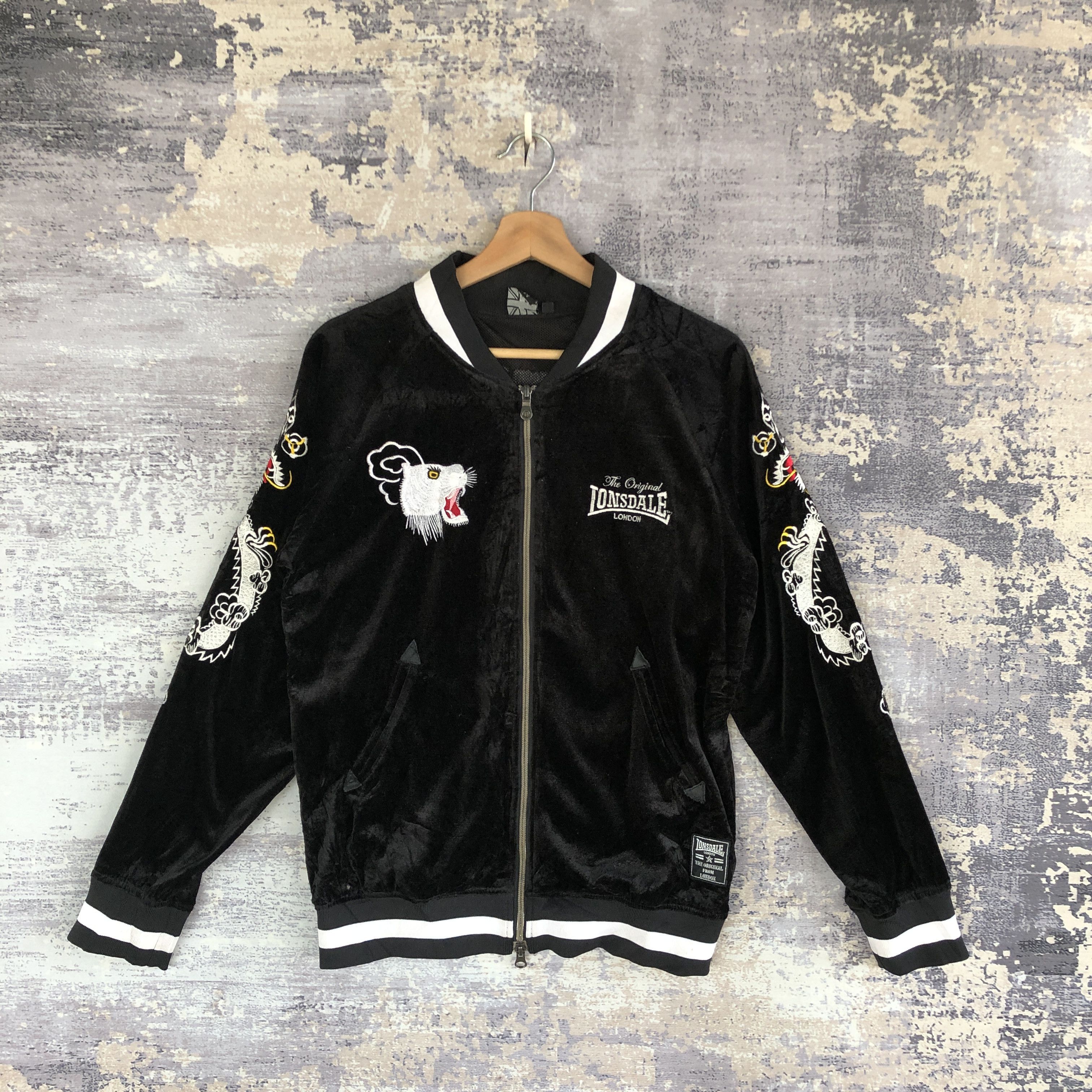 Japanese Brand × Vintage Lonsdale Sukajan Jacket Lonsdale Souvenir Velvet Jacket Size US S / EU 44-46 / 1 - 2 Thumbnail
