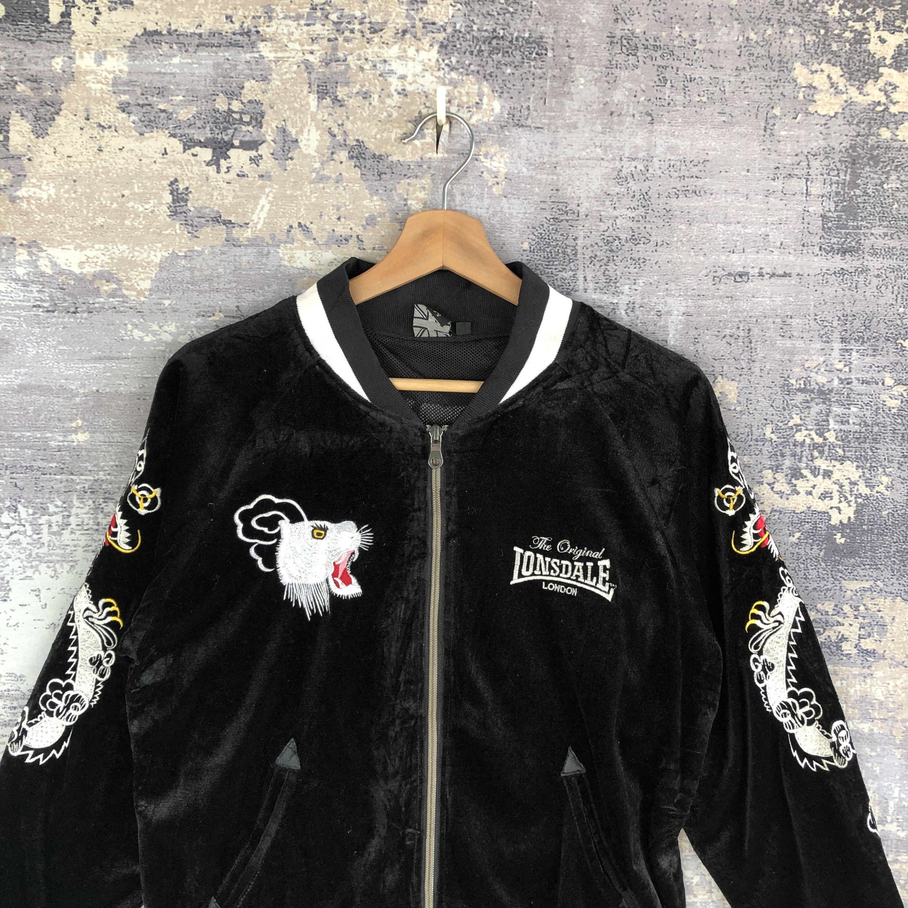 Japanese Brand × Vintage Lonsdale Sukajan Jacket Lonsdale Souvenir Velvet Jacket Size US S / EU 44-46 / 1 - 4 Thumbnail
