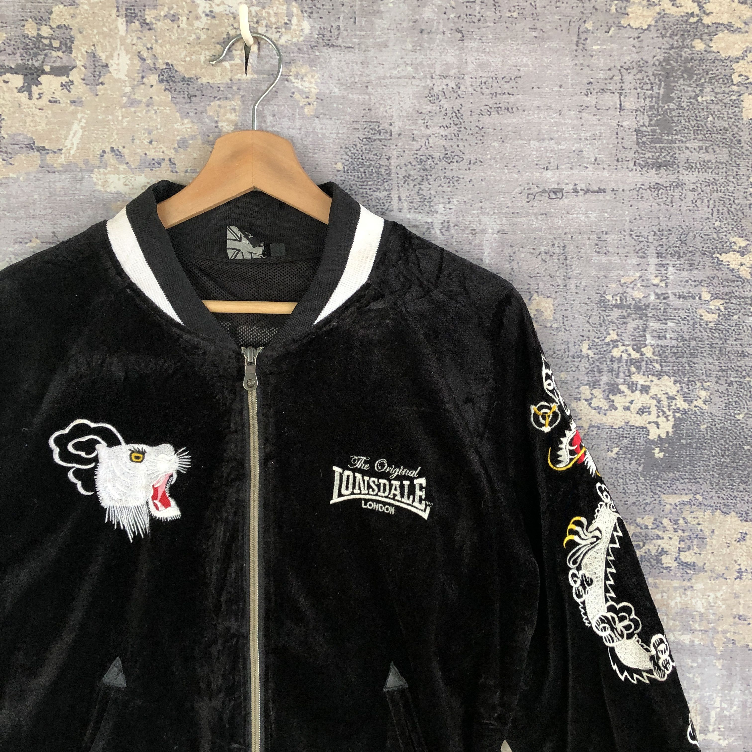 Japanese Brand × Vintage Lonsdale Sukajan Jacket Lonsdale Souvenir Velvet Jacket Size US S / EU 44-46 / 1 - 3 Thumbnail