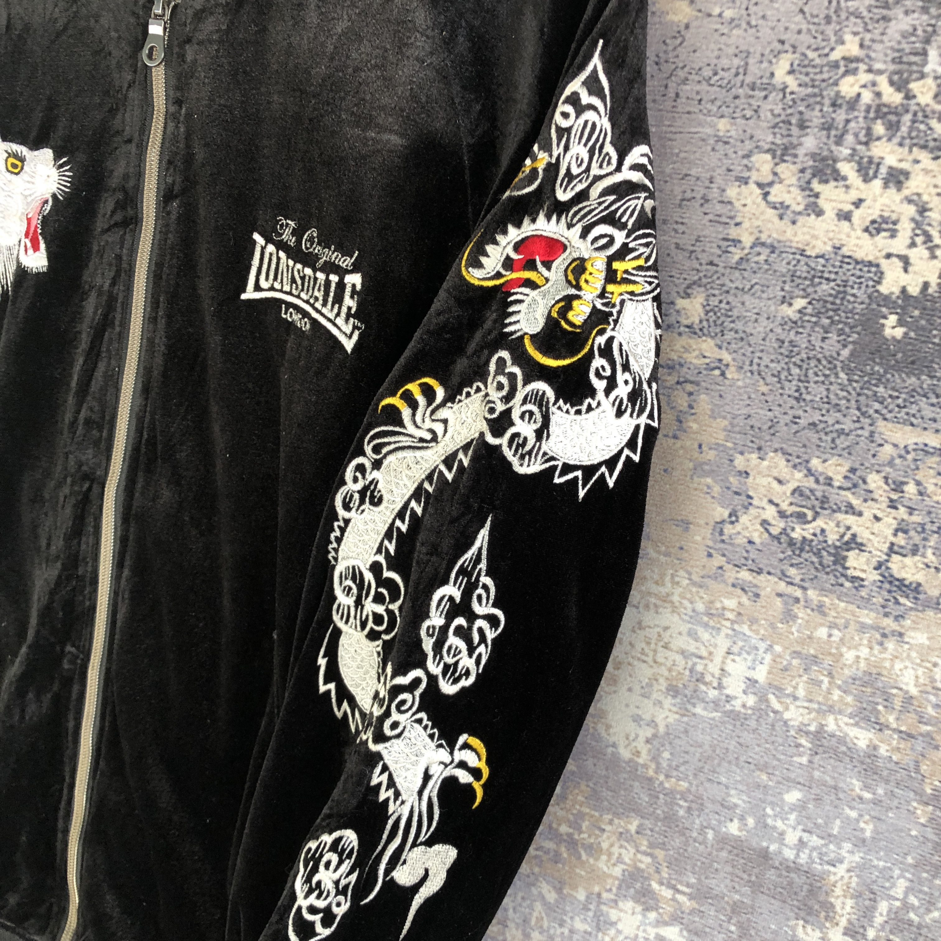 Japanese Brand × Vintage Lonsdale Sukajan Jacket Lonsdale Souvenir Velvet Jacket Size US S / EU 44-46 / 1 - 7 Thumbnail