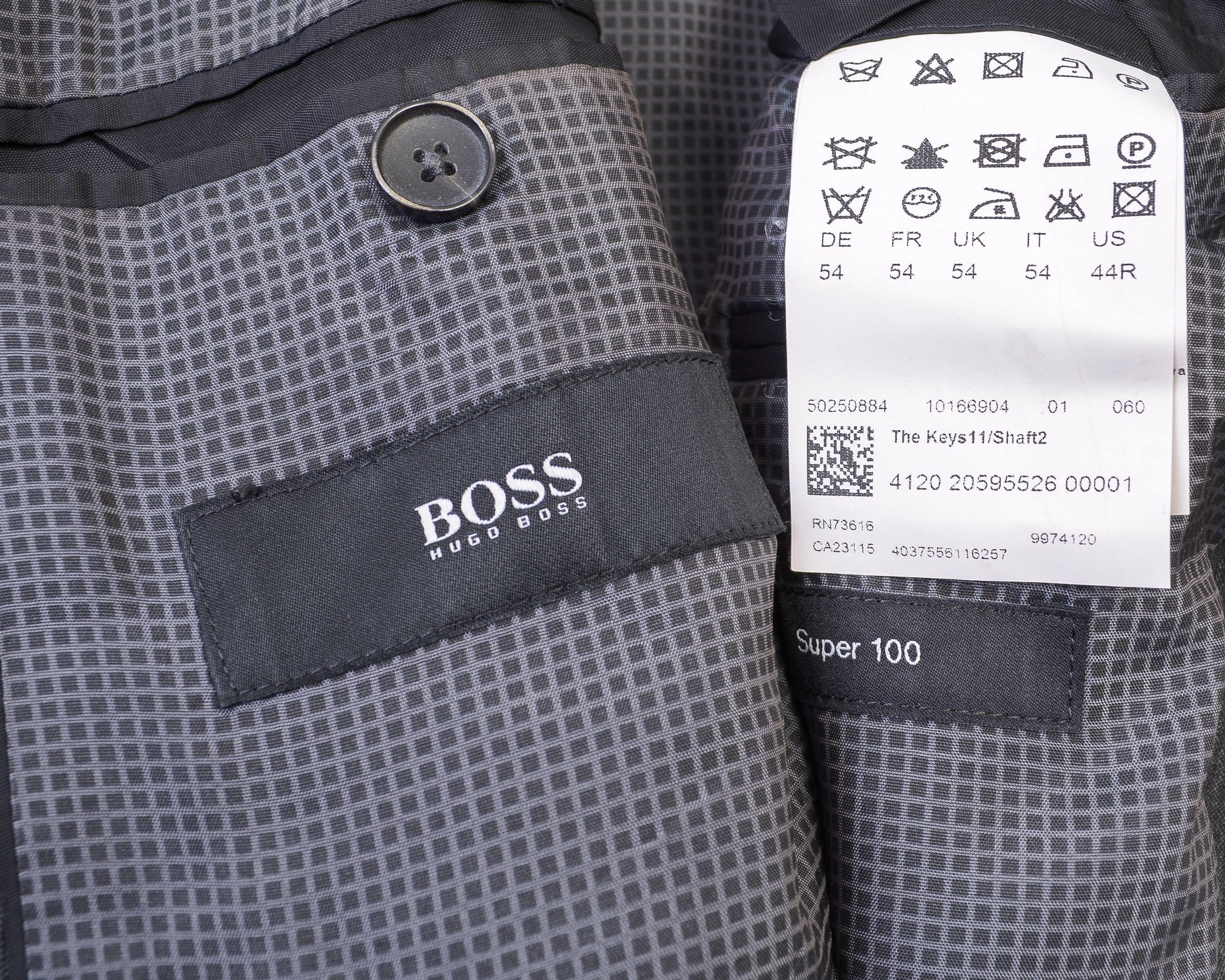Hugo Boss Blazer Super 100 EU 54 Virgin Wool Jacket Sport Coat XL Size 44R - 2 Thumbnail