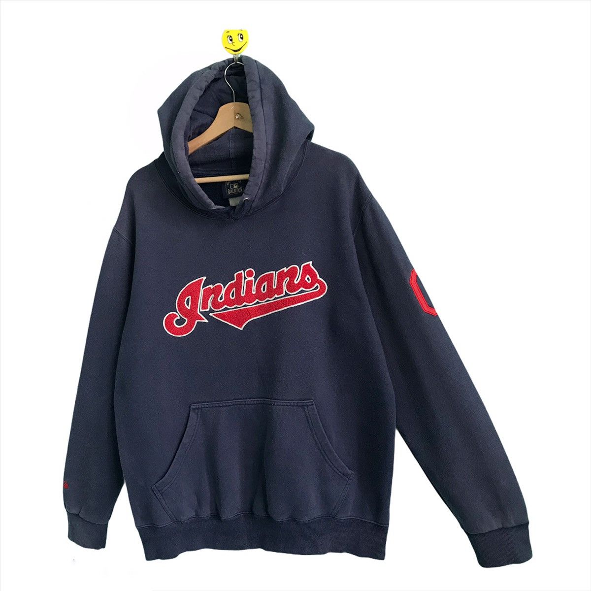 MLB × Vintage Vintage!! Indians Hoodie Embroidered Spellout Size XL Size US XL / EU 56 / 4 - 3 Thumbnail
