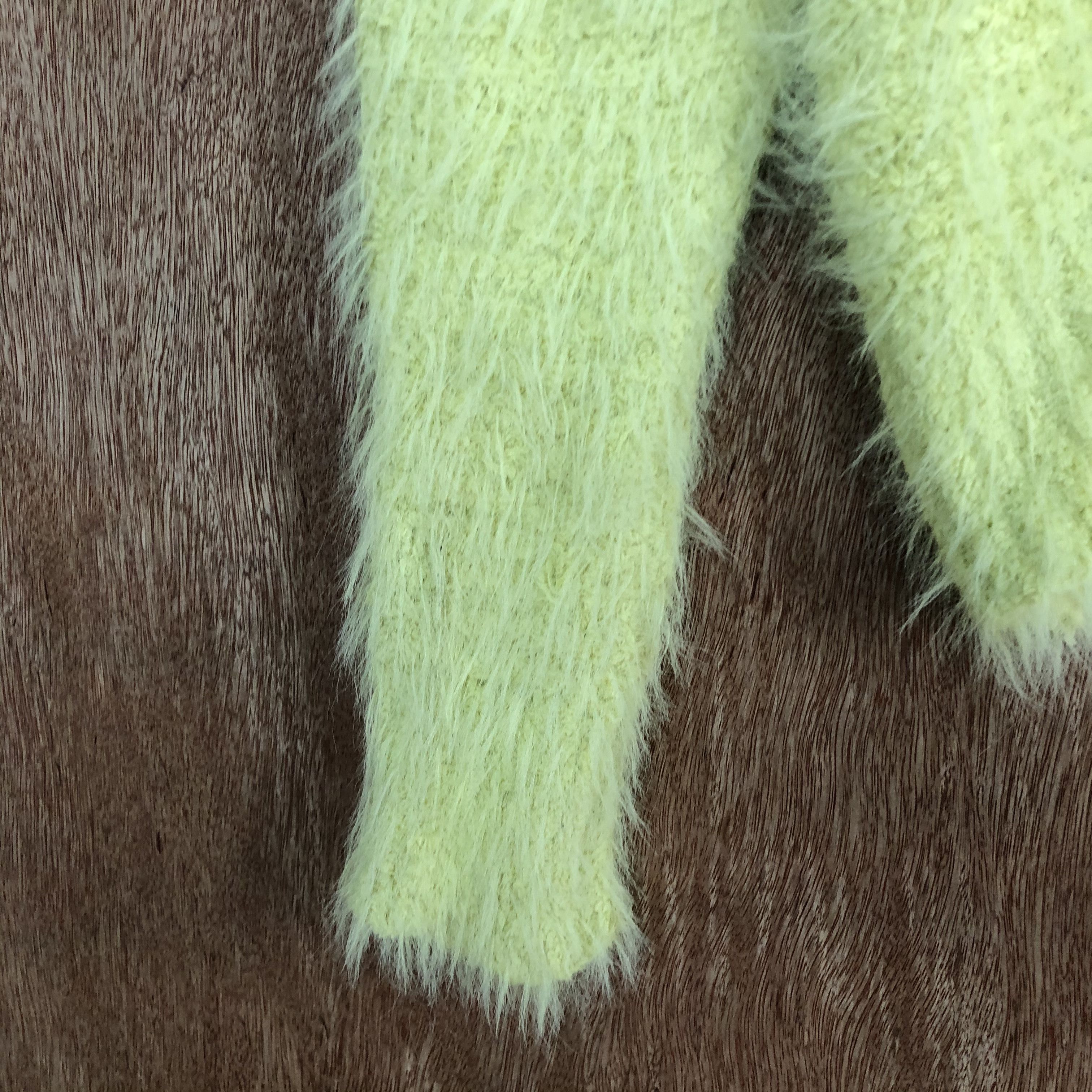 Homespun Knitwear × Japanese Brand DLL Chocol Raffine Yellow Mohair Shag Shaggy Knitwear #c541 Size M / US 6-8 / IT 42-44 - 6 Thumbnail