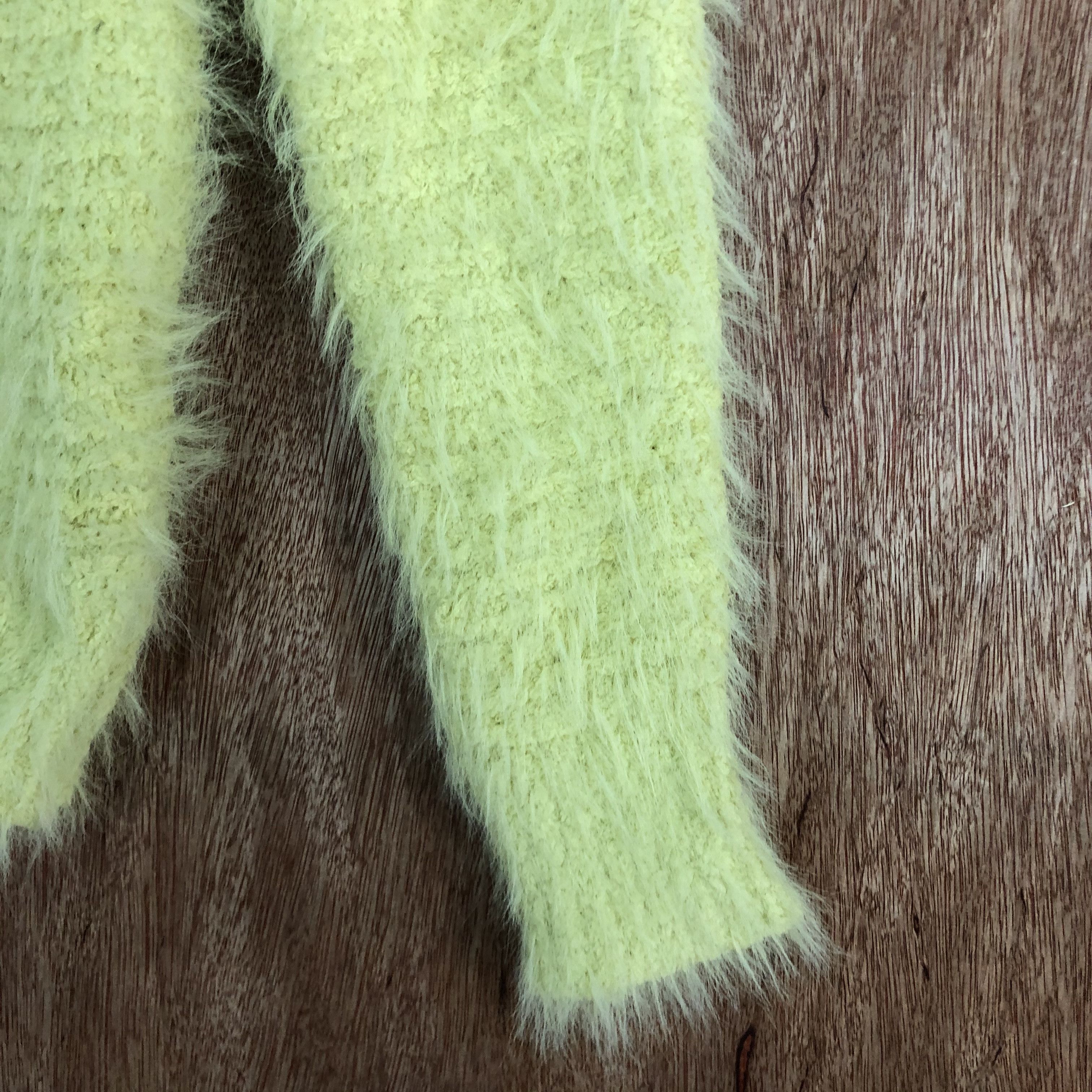 Homespun Knitwear × Japanese Brand DLL Chocol Raffine Yellow Mohair Shag Shaggy Knitwear #c541 Size M / US 6-8 / IT 42-44 - 4 Thumbnail