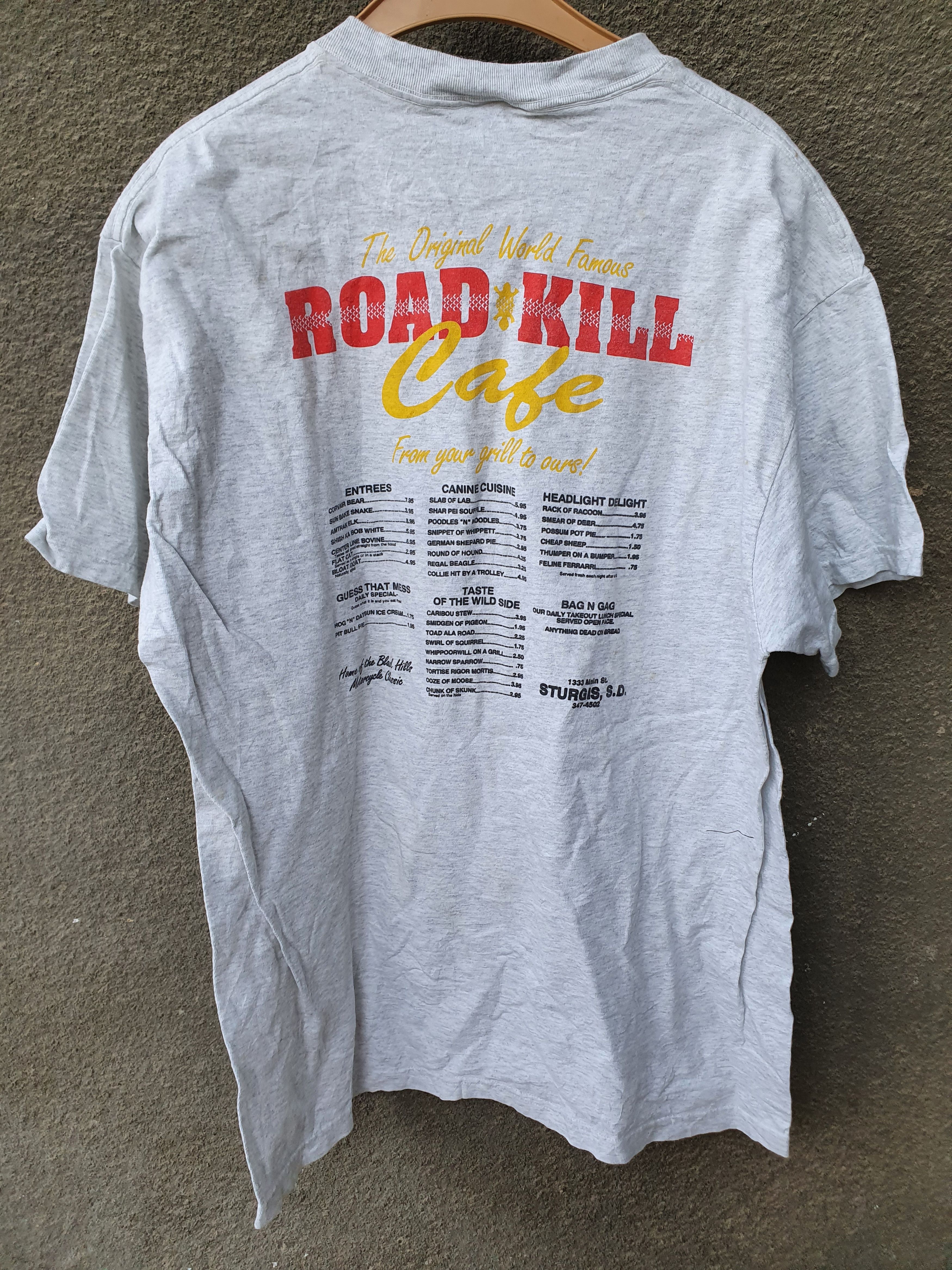 Fruit Of The Loom × Vintage Road Kill Cafe Sturgis South Dakota Vtg tee,sz XL Size US XL / EU 56 / 4 - 10 Thumbnail