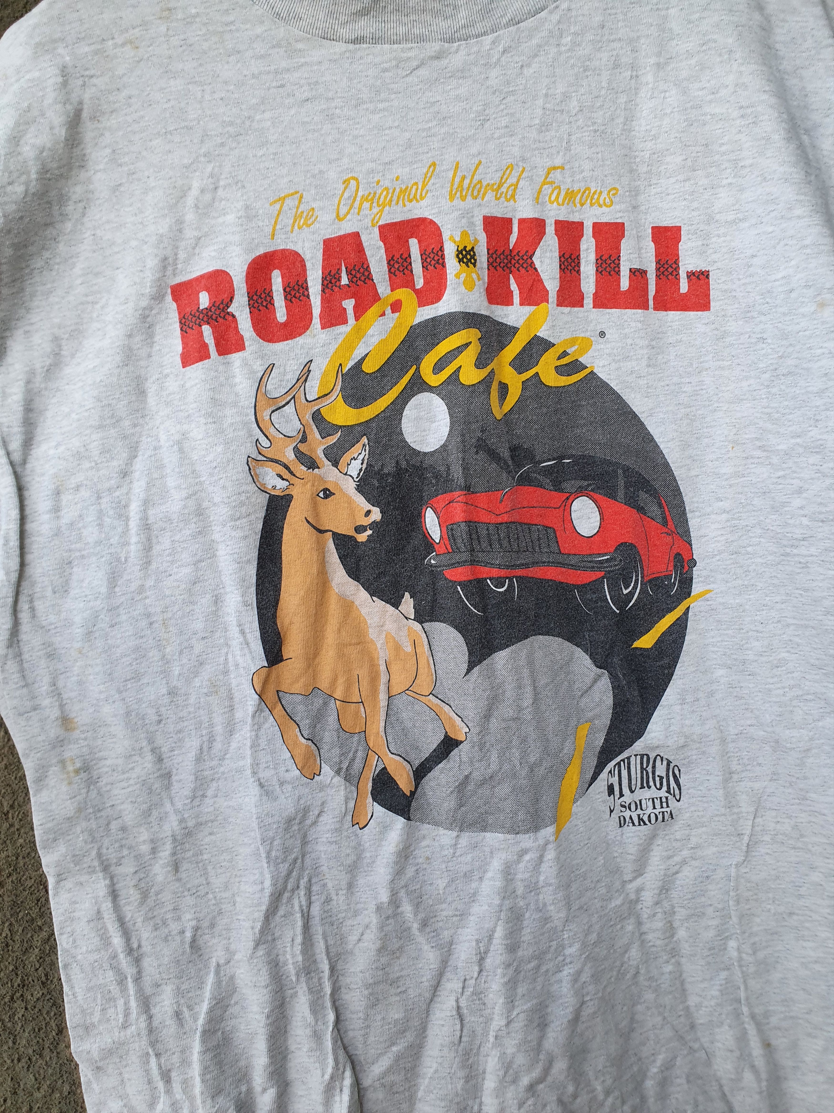 Fruit Of The Loom × Vintage Road Kill Cafe Sturgis South Dakota Vtg tee,sz XL Size US XL / EU 56 / 4 - 5 Thumbnail