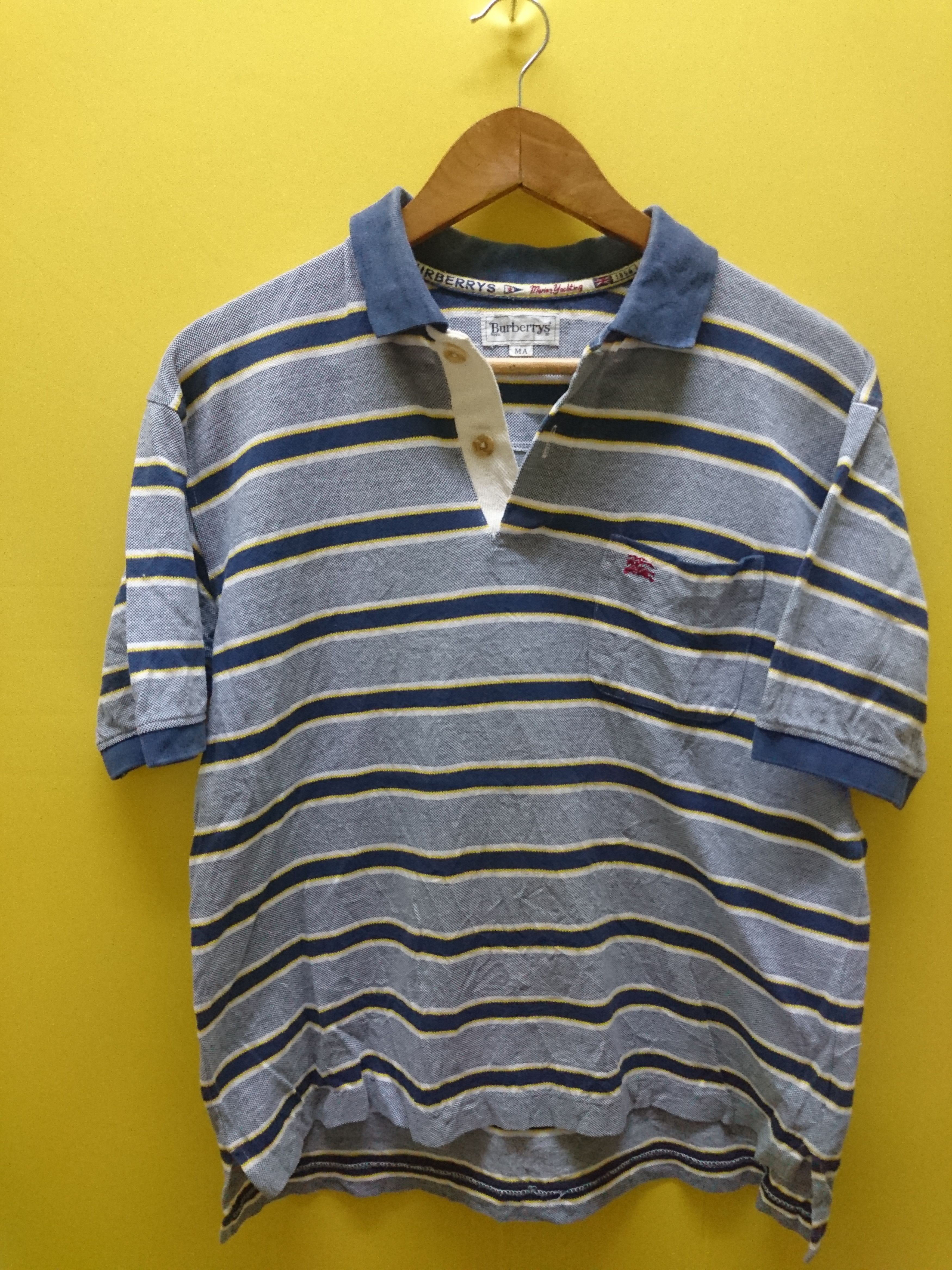 Burberry Vintage Burberrys Blue Stripe Size US S / EU 44-46 / 1 - 1 Thumbnail