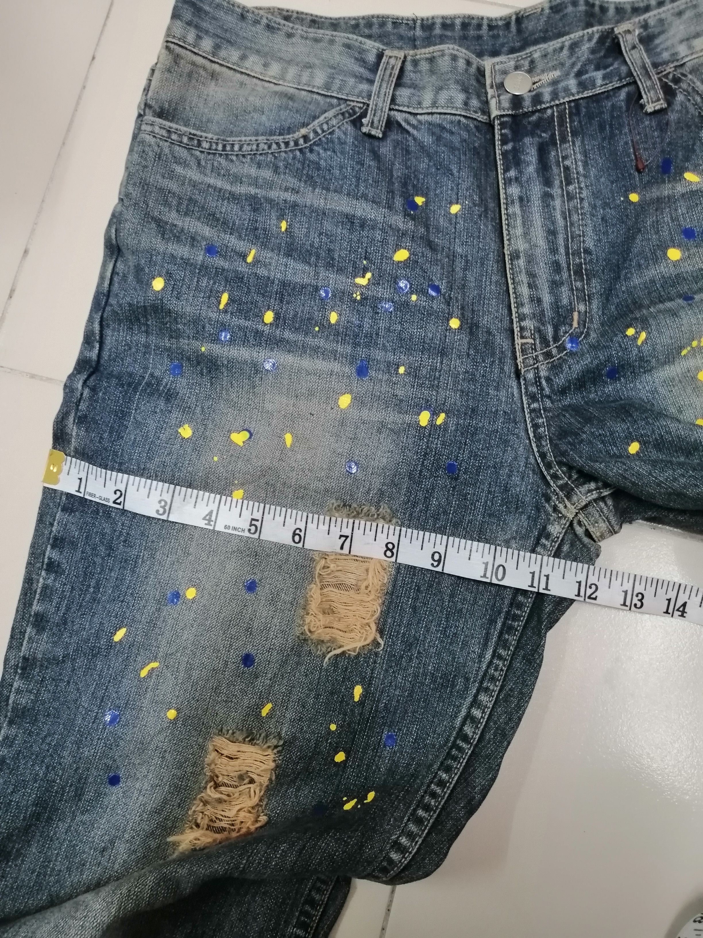 Japanese Brand ROPESAMBAS distressed denim jeans Size US 34 / EU 50 - 21 Thumbnail