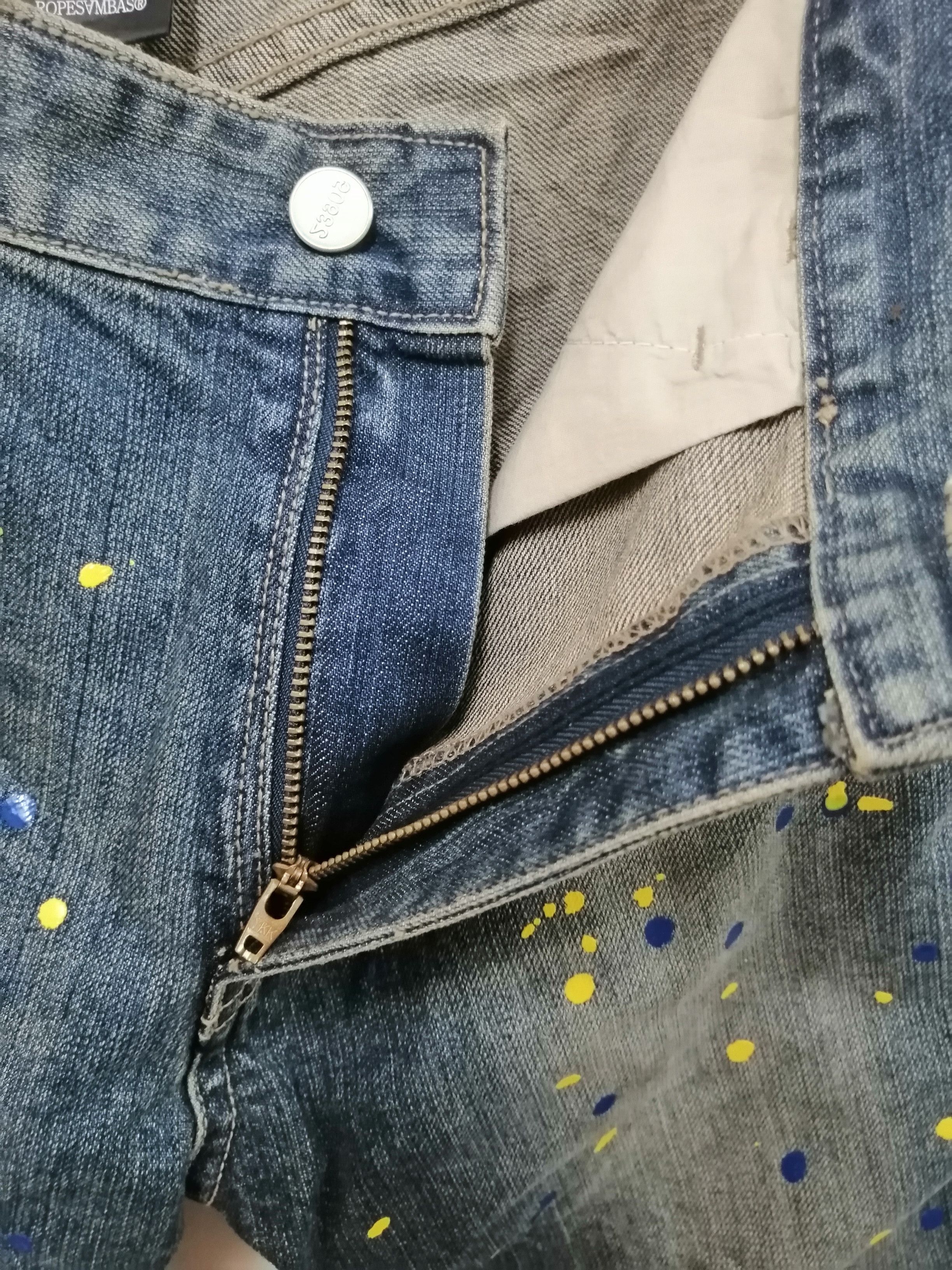 Japanese Brand ROPESAMBAS distressed denim jeans Size US 34 / EU 50 - 5 Thumbnail