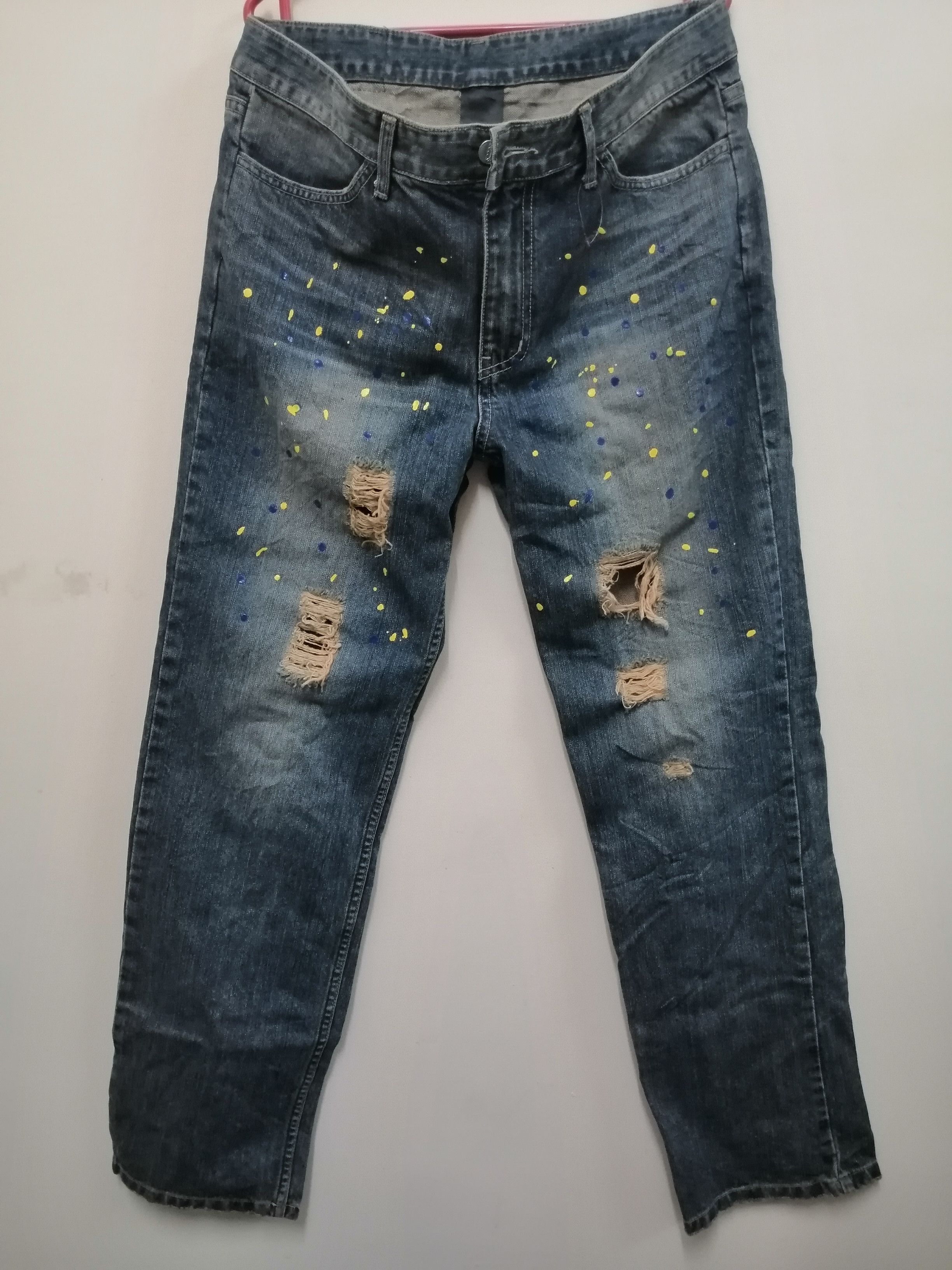 Japanese Brand ROPESAMBAS distressed denim jeans Size US 34 / EU 50 - 3 Thumbnail