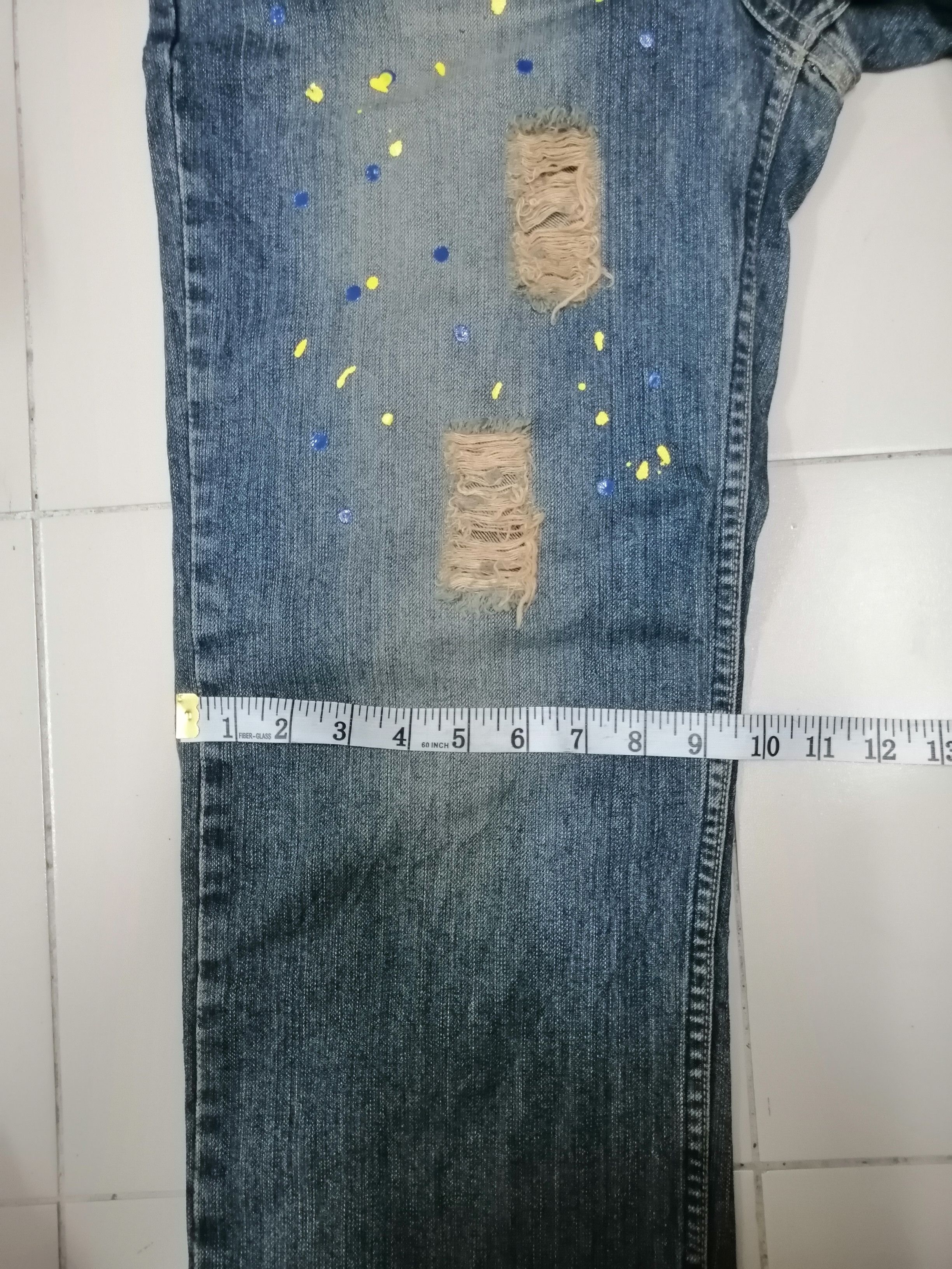 Japanese Brand ROPESAMBAS distressed denim jeans Size US 34 / EU 50 - 20 Thumbnail