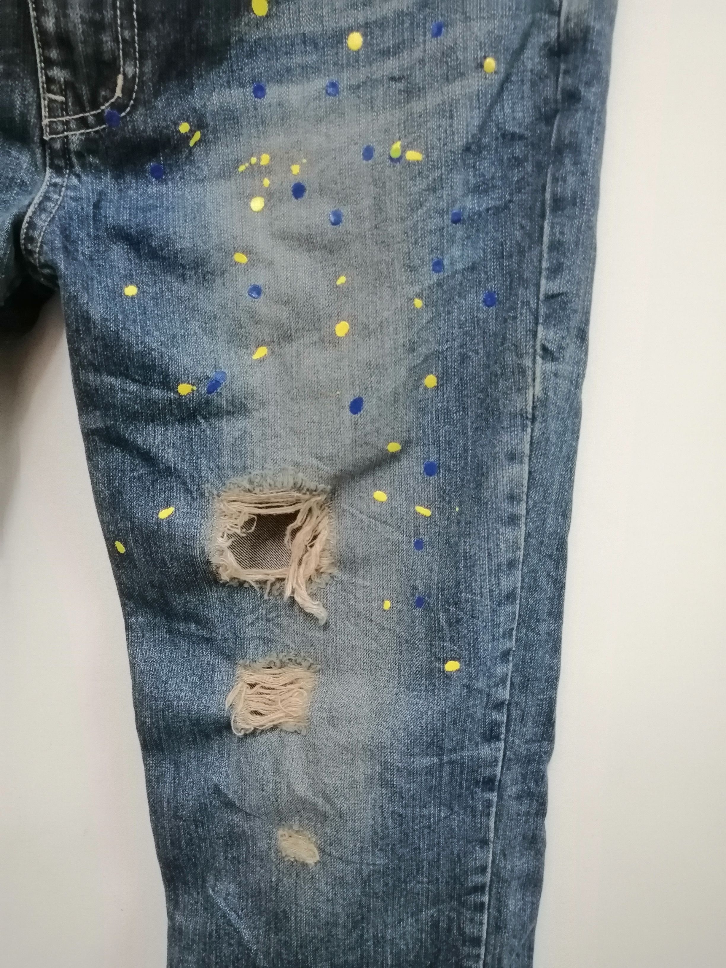 Japanese Brand ROPESAMBAS distressed denim jeans Size US 34 / EU 50 - 9 Thumbnail