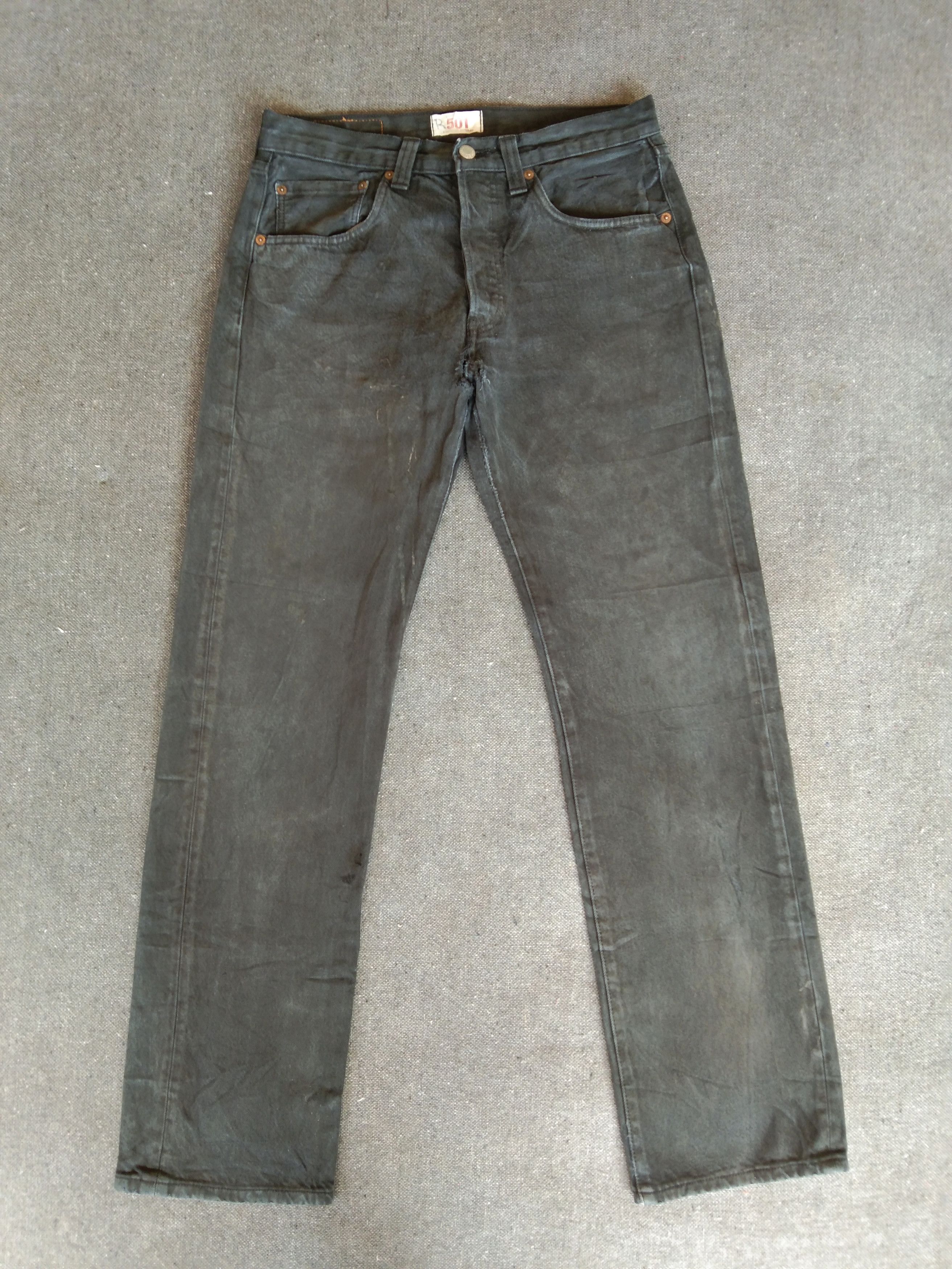 Vintage Vintage Levi's 501 Faded Black Distressed Jeans 31x31 | Grailed