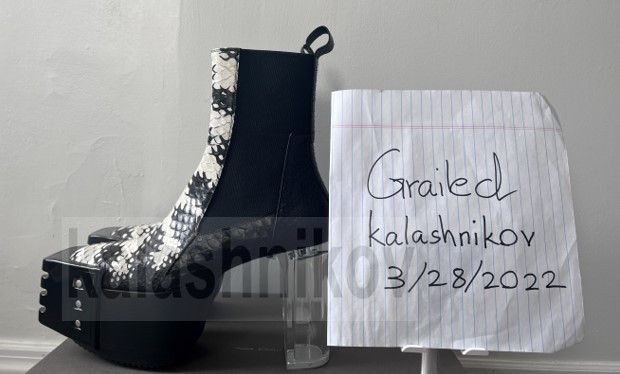 Rick Owens Rick Owens Python Kiss Boots | Grailed