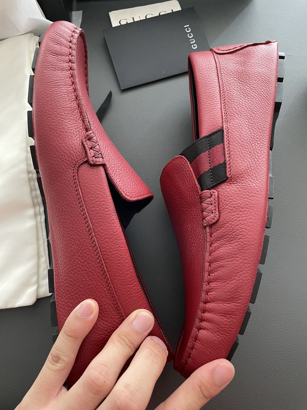 Gucci Gucci Leather Driver Loafer Super Runway Brand New Pair Size US 7.5 / EU 40-41 - 15 Thumbnail