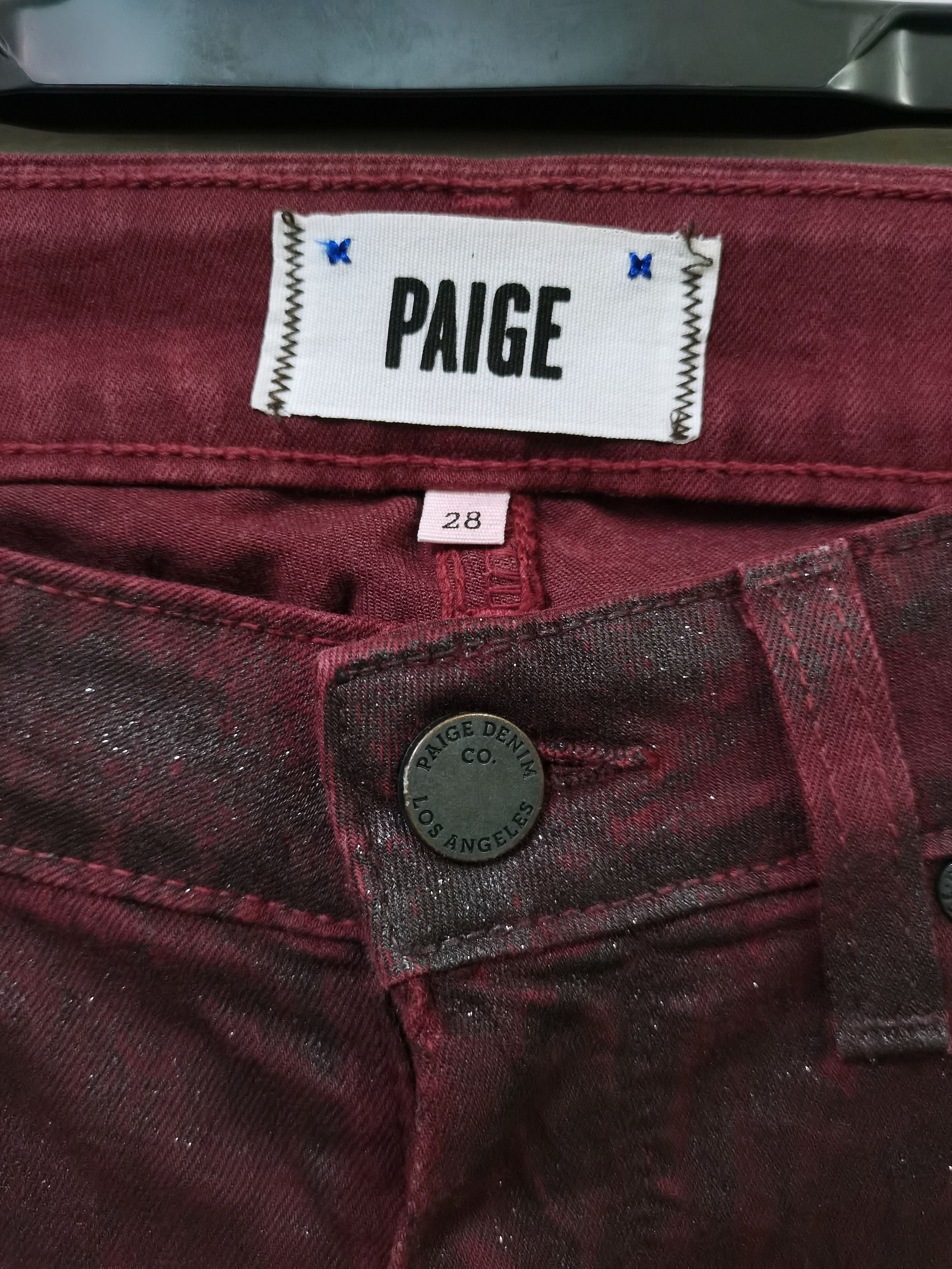 Paige 🔥🔥PAIGE 🇺🇸 Ultra Skinny Glitter Jeans Punk Rock Design Size US 28 / EU 44 - 16 Thumbnail