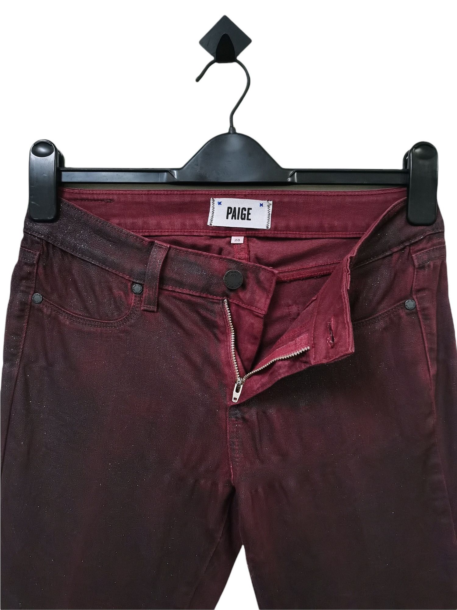 Paige 🔥🔥PAIGE 🇺🇸 Ultra Skinny Glitter Jeans Punk Rock Design Size US 28 / EU 44 - 13 Thumbnail