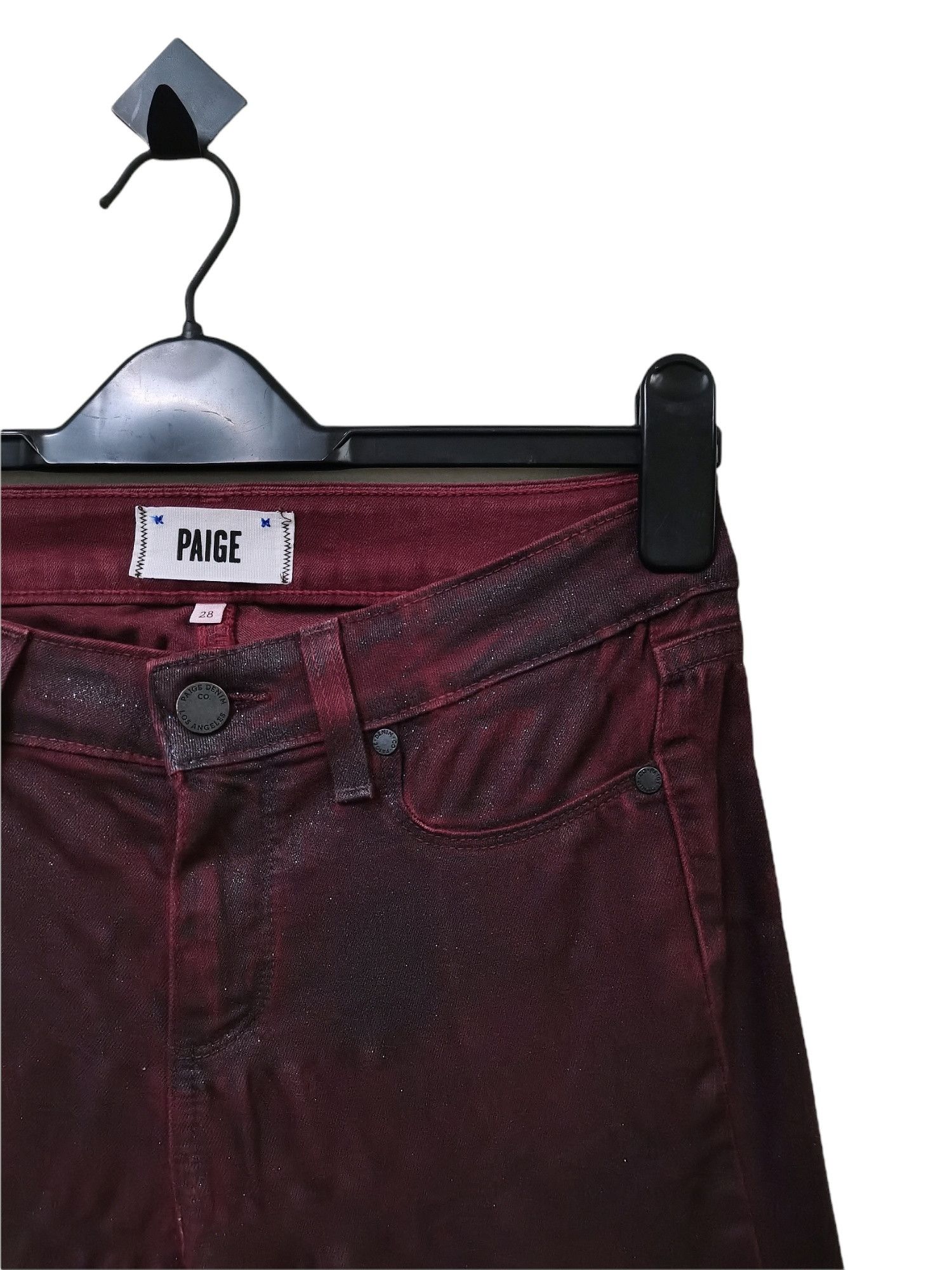 Paige 🔥🔥PAIGE 🇺🇸 Ultra Skinny Glitter Jeans Punk Rock Design Size US 28 / EU 44 - 11 Thumbnail