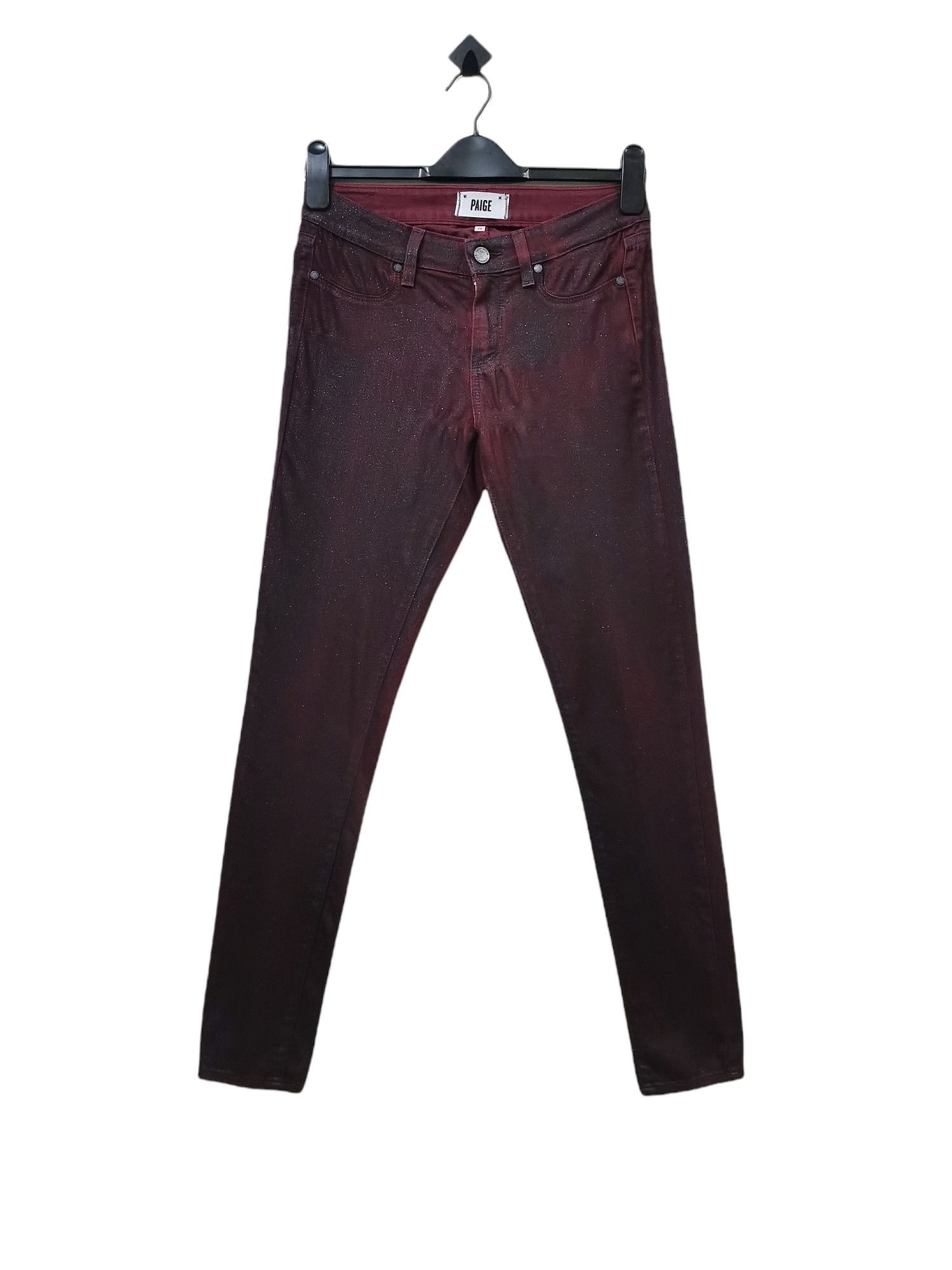Paige 🔥🔥PAIGE 🇺🇸 Ultra Skinny Glitter Jeans Punk Rock Design Size US 28 / EU 44 - 7 Thumbnail