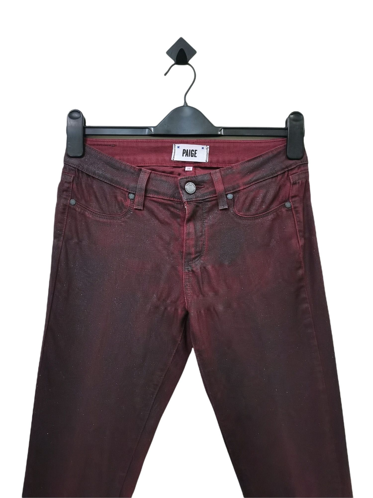 Paige 🔥🔥PAIGE 🇺🇸 Ultra Skinny Glitter Jeans Punk Rock Design Size US 28 / EU 44 - 8 Thumbnail