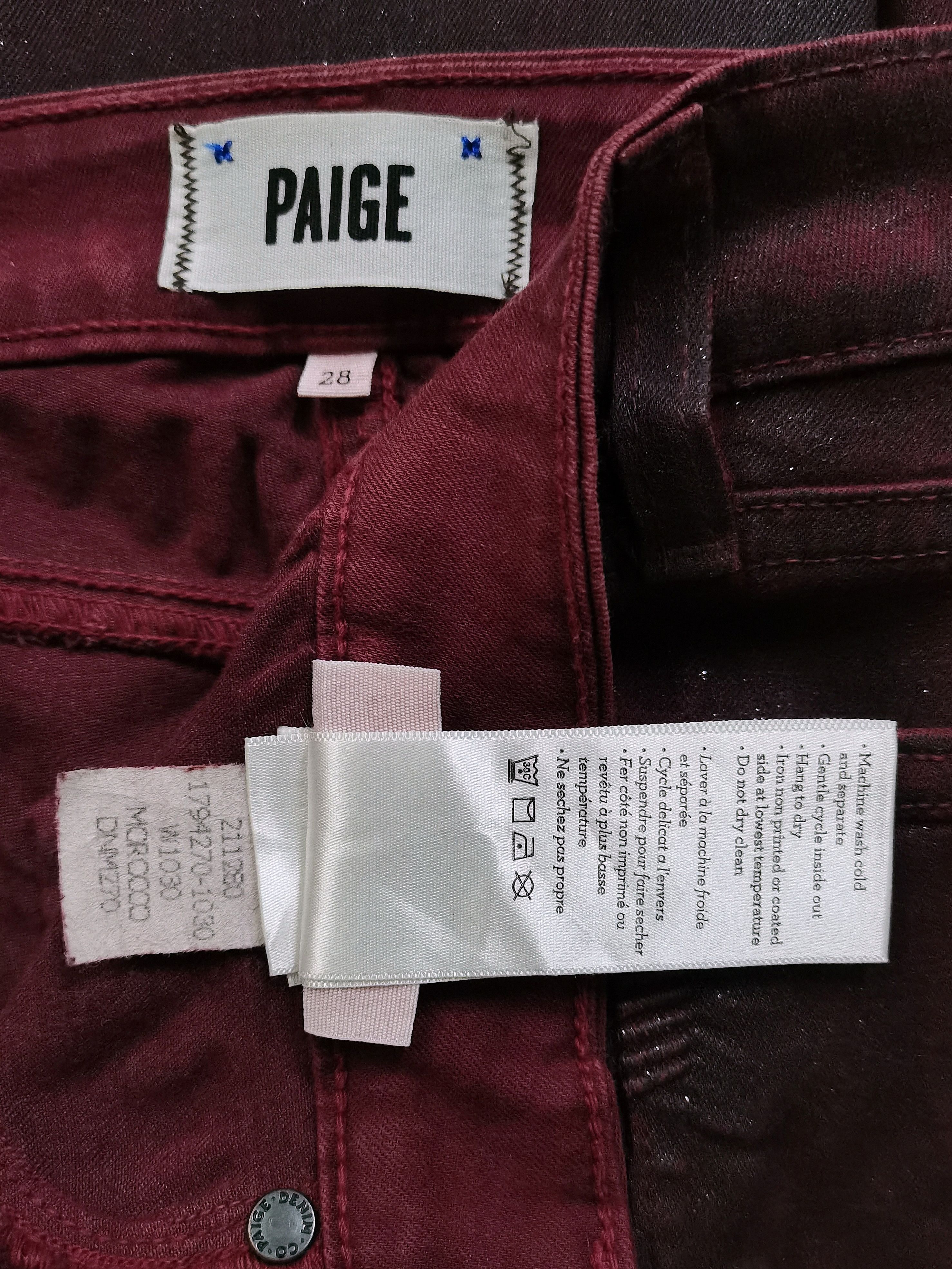 Paige 🔥🔥PAIGE 🇺🇸 Ultra Skinny Glitter Jeans Punk Rock Design Size US 28 / EU 44 - 19 Thumbnail