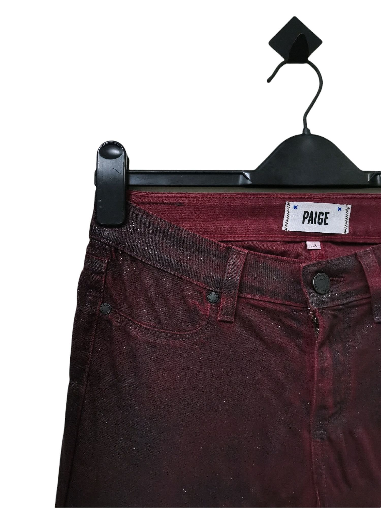 Paige 🔥🔥PAIGE 🇺🇸 Ultra Skinny Glitter Jeans Punk Rock Design Size US 28 / EU 44 - 10 Thumbnail