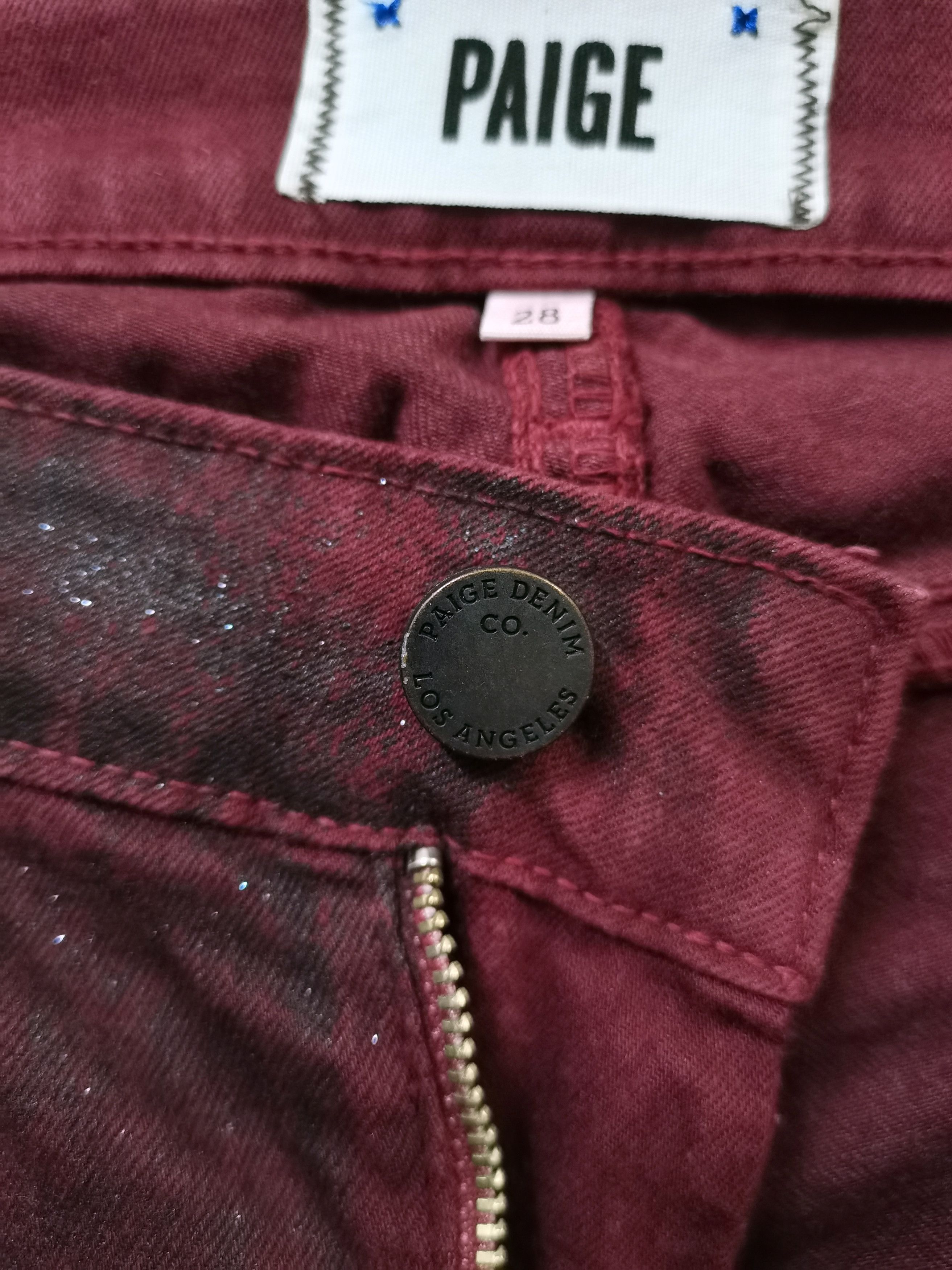Paige 🔥🔥PAIGE 🇺🇸 Ultra Skinny Glitter Jeans Punk Rock Design Size US 28 / EU 44 - 17 Thumbnail