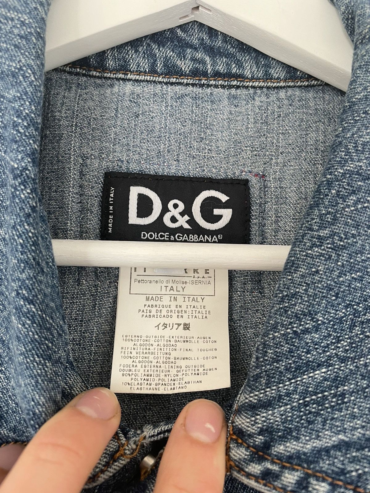 Dolce & Gabbana Funky Sport Denim Jacket with Red Sleeves Size US L / EU 52-54 / 3 - 4 Thumbnail