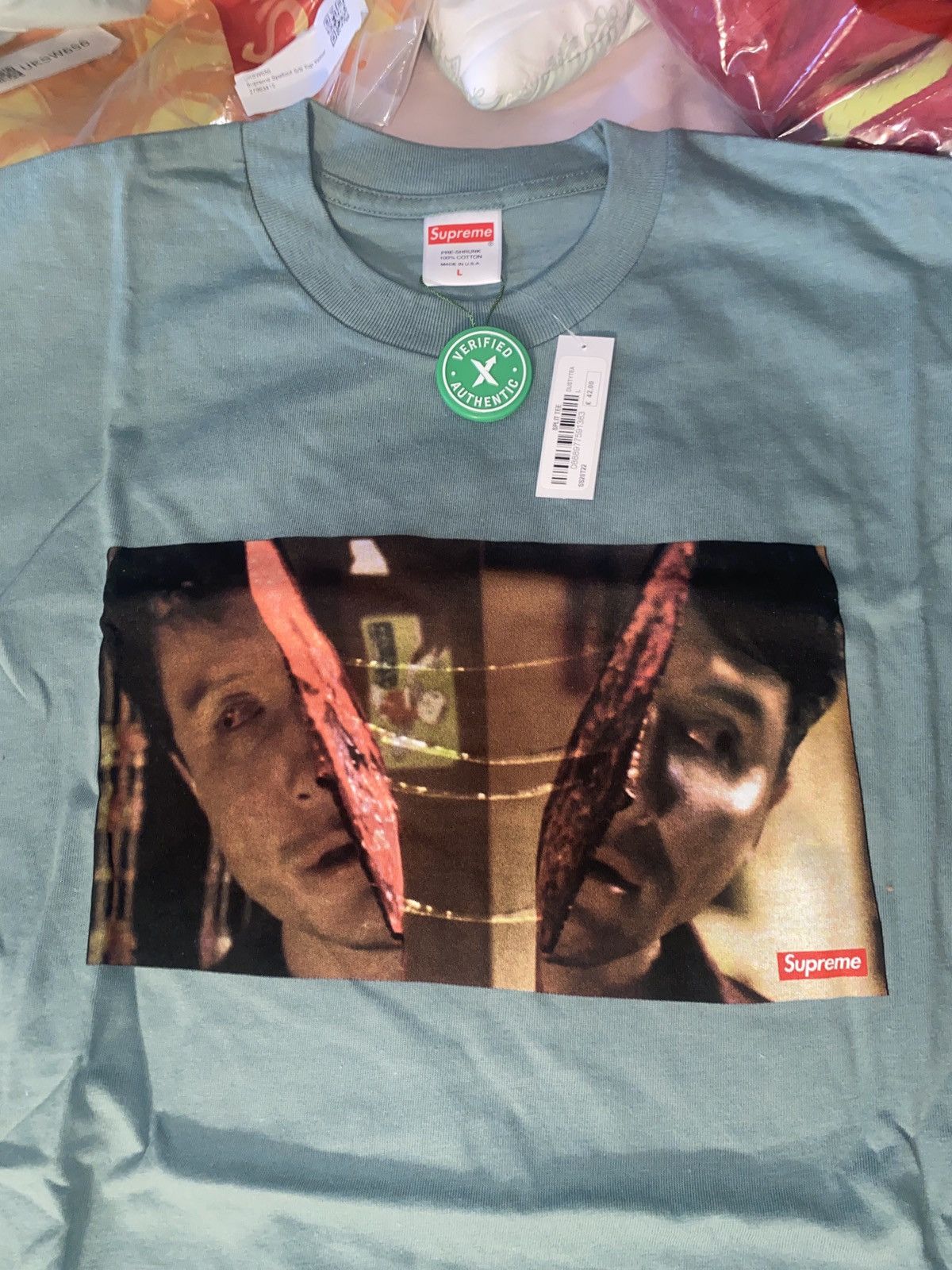 Supreme Supreme split tee dusty teal Size US L / EU 52-54 / 3 - 2 Thumbnail