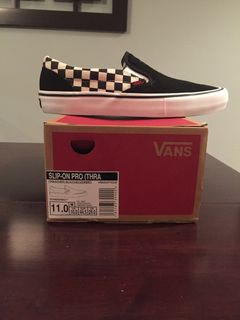 Vans slip on sale on checkerboard thrasher