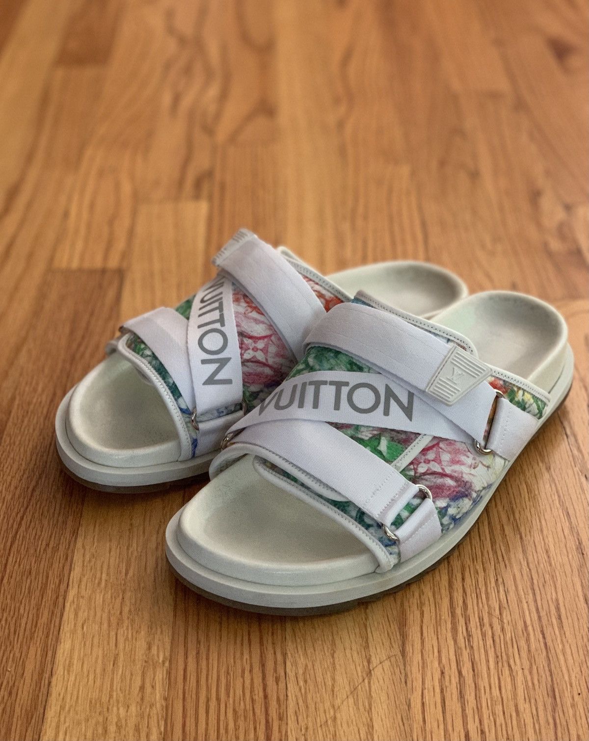 Louis Vuitton 2019 Honolulu 'Watercolor Monogram' Slides - White Sandals,  Shoes - LOU612138