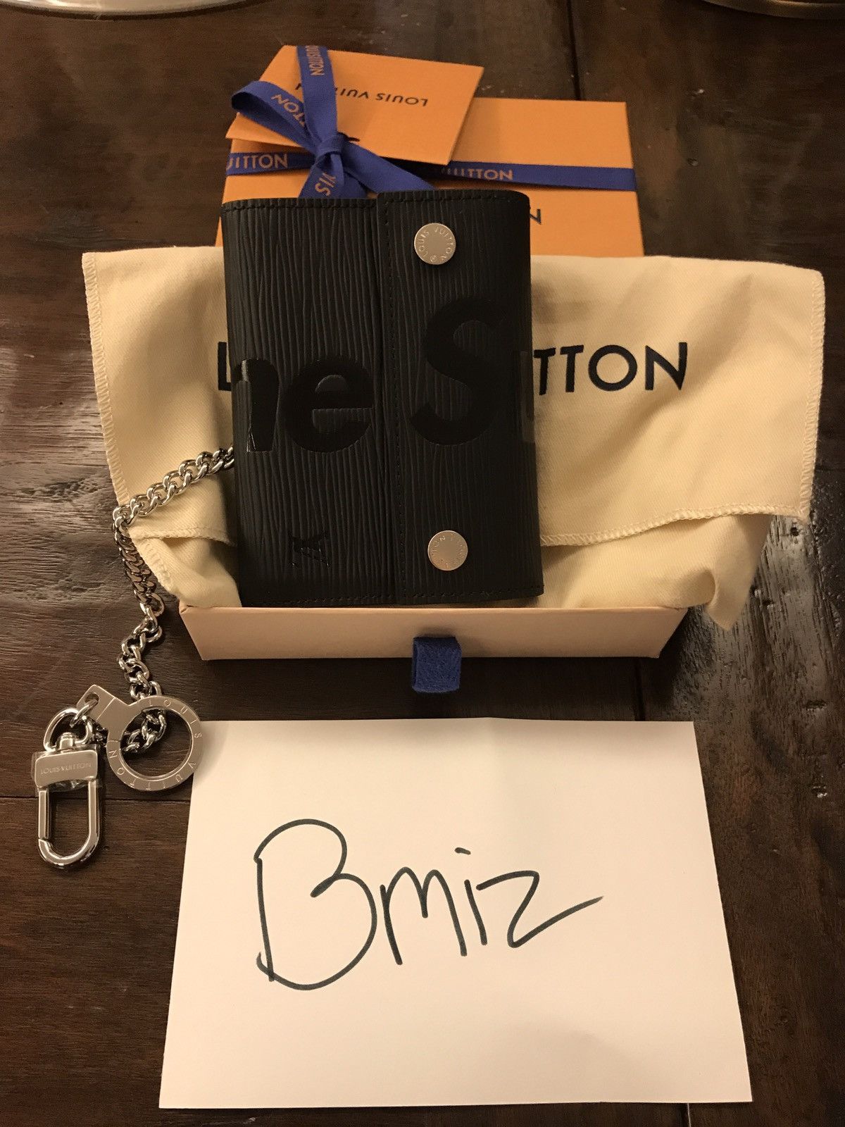 Louis Vuitton × Supreme Black Chain Wallet Louis Vuitton x Supreme 