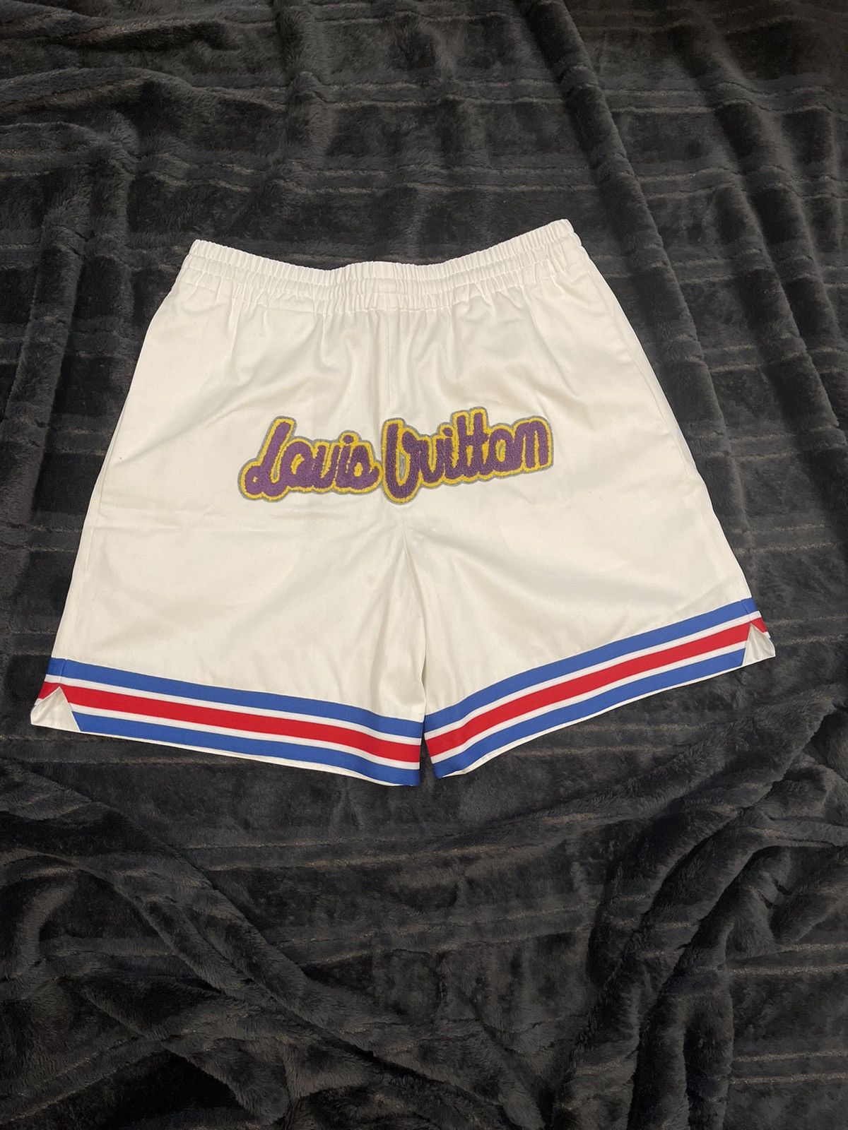Louis Vuitton NBA White Basketball Shorts
