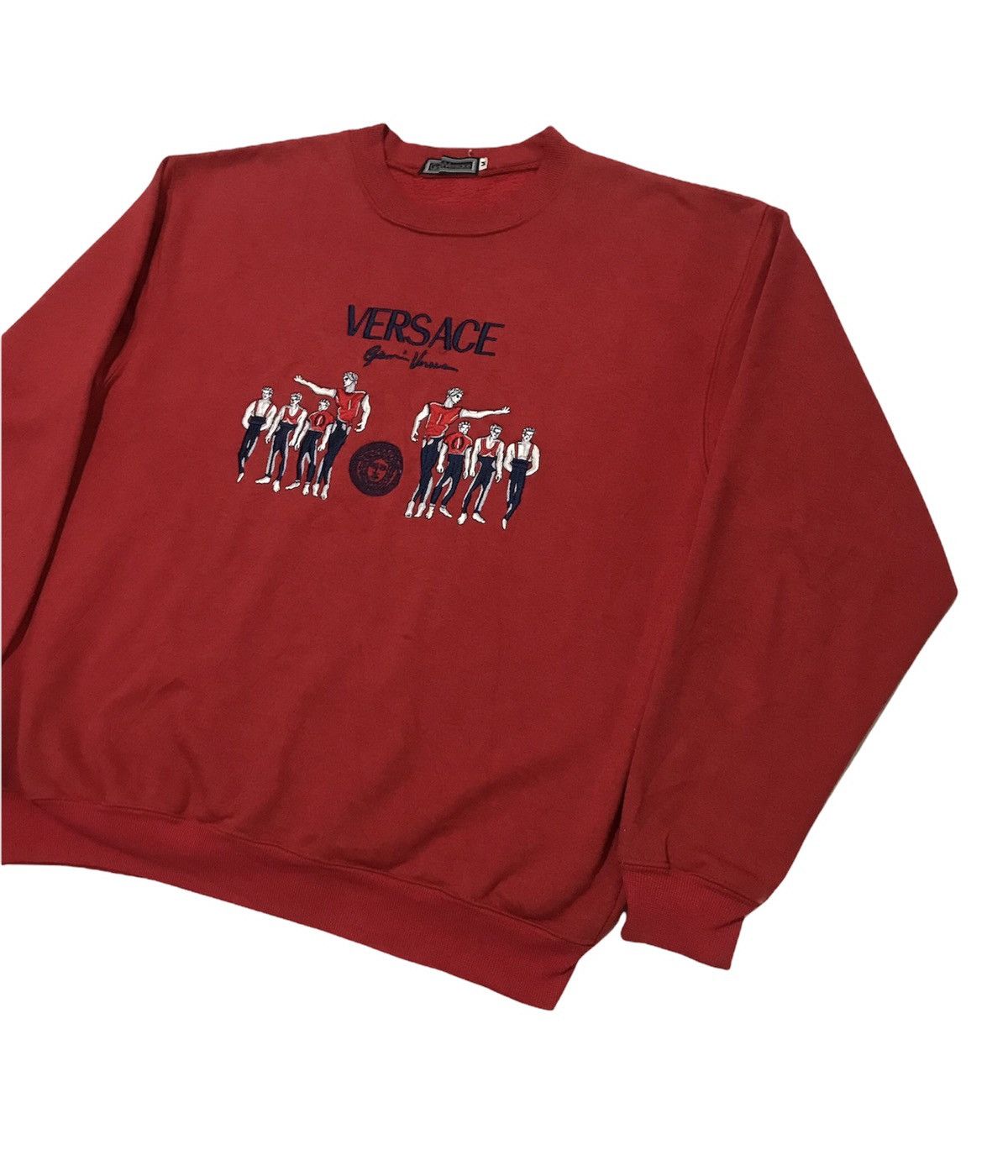 Gianni Valentino × Versace × Versace Jeans Couture Gianni Versace Centre Big Logo Embroidery Sweatshirt Size US M / EU 48-50 / 2 - 4 Thumbnail