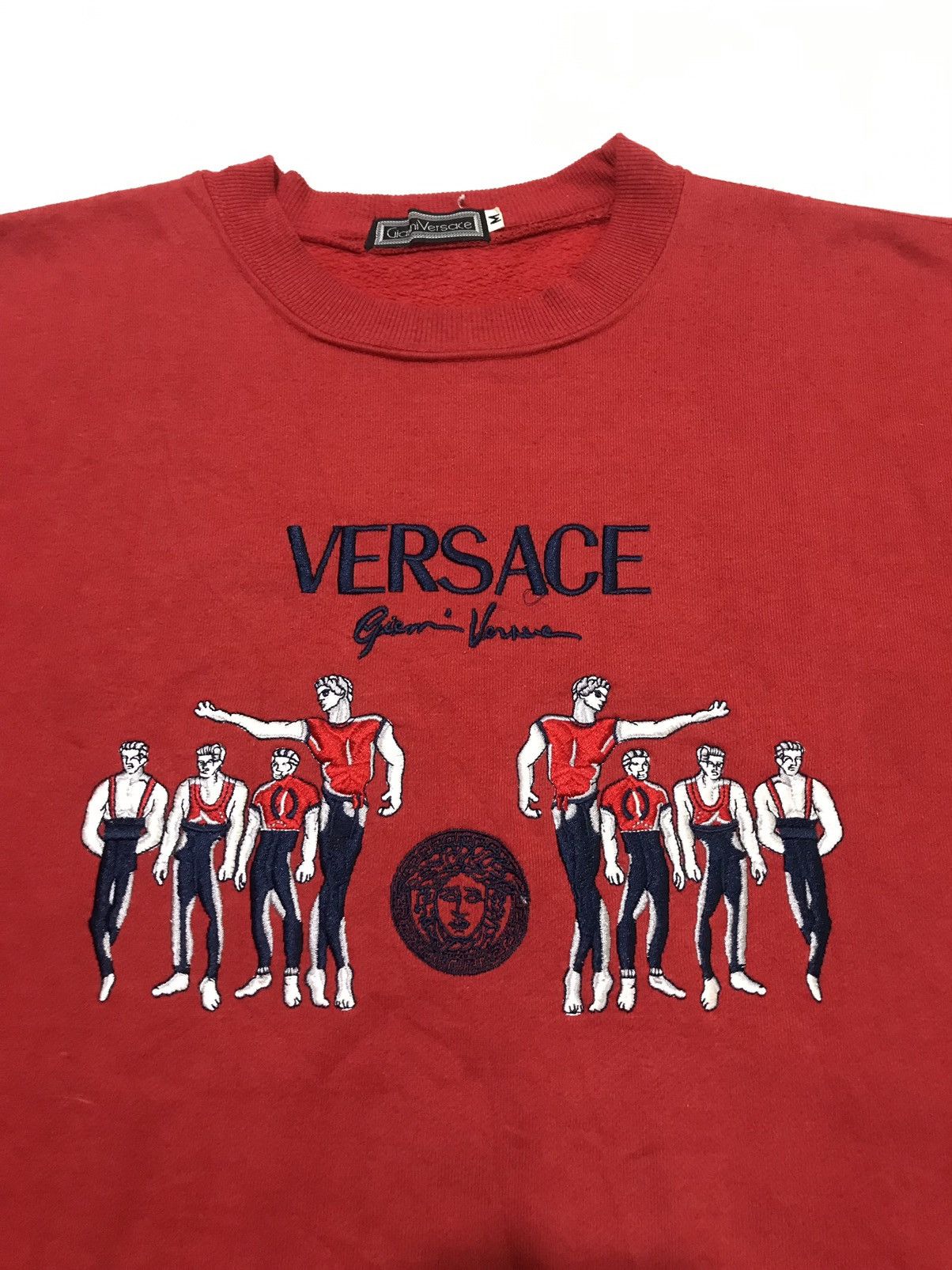 Gianni Valentino × Versace × Versace Jeans Couture Gianni Versace Centre Big Logo Embroidery Sweatshirt Size US M / EU 48-50 / 2 - 5 Thumbnail