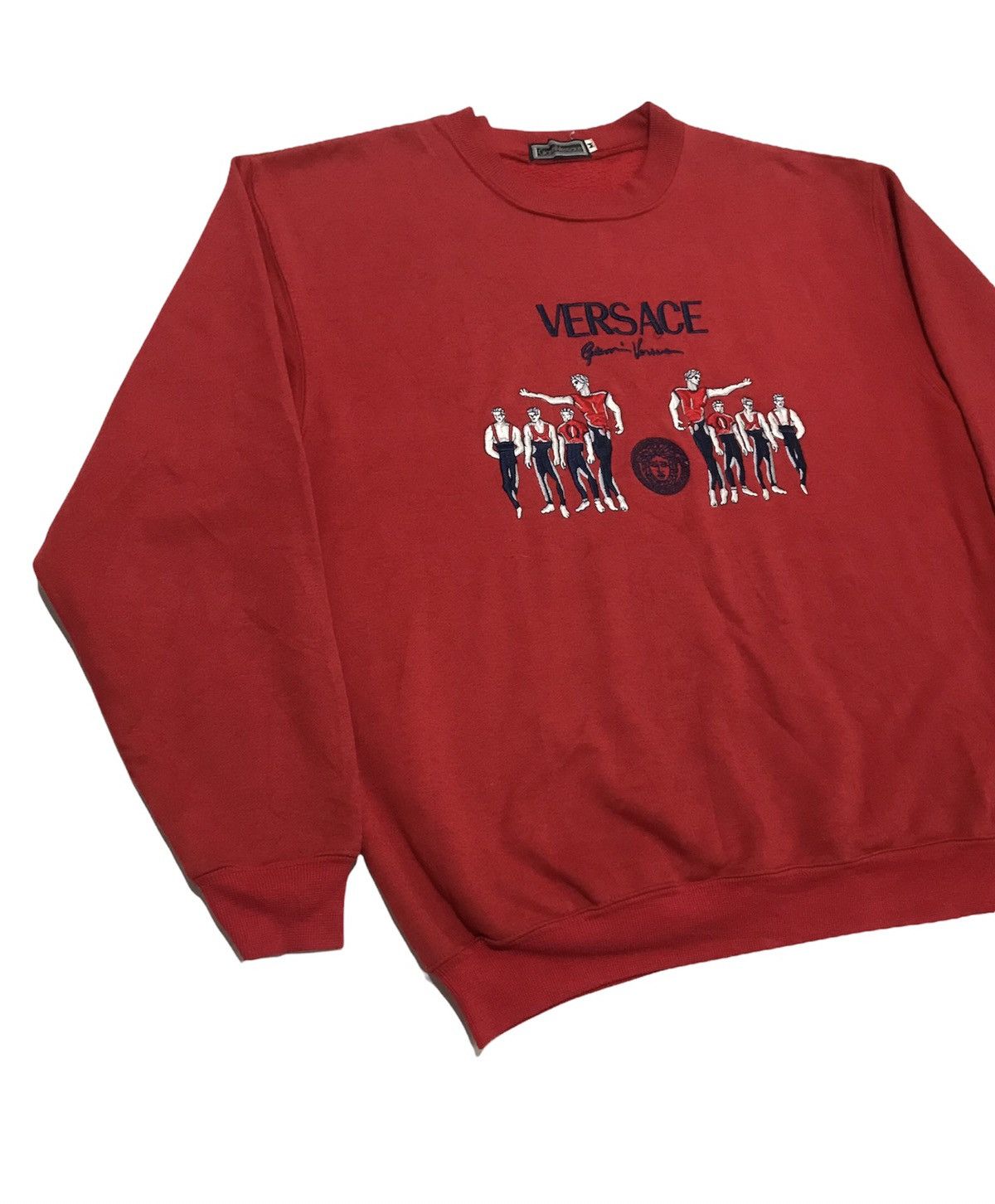 Gianni Valentino × Versace × Versace Jeans Couture Gianni Versace Centre Big Logo Embroidery Sweatshirt Size US M / EU 48-50 / 2 - 3 Thumbnail