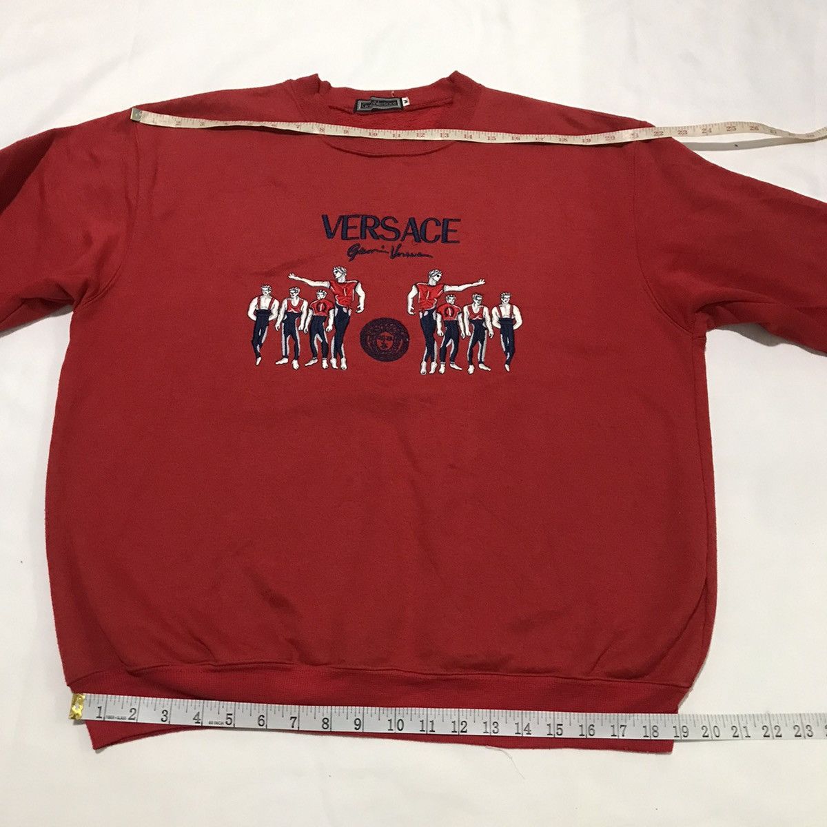 Gianni Valentino × Versace × Versace Jeans Couture Gianni Versace Centre Big Logo Embroidery Sweatshirt Size US M / EU 48-50 / 2 - 11 Thumbnail