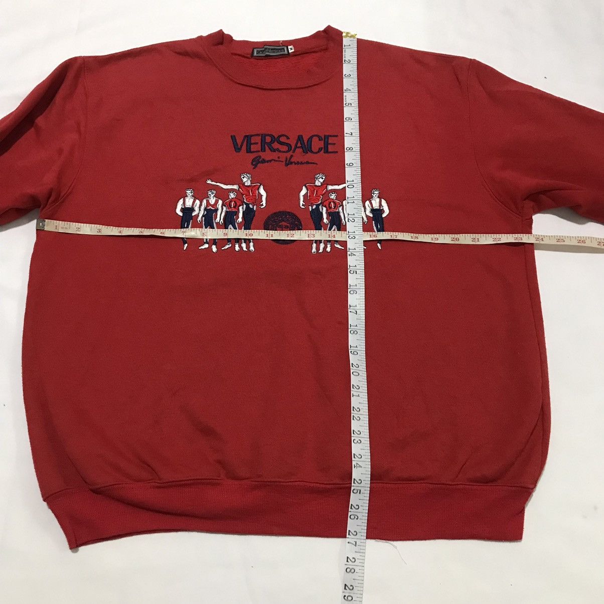 Gianni Valentino × Versace × Versace Jeans Couture Gianni Versace Centre Big Logo Embroidery Sweatshirt Size US M / EU 48-50 / 2 - 10 Thumbnail
