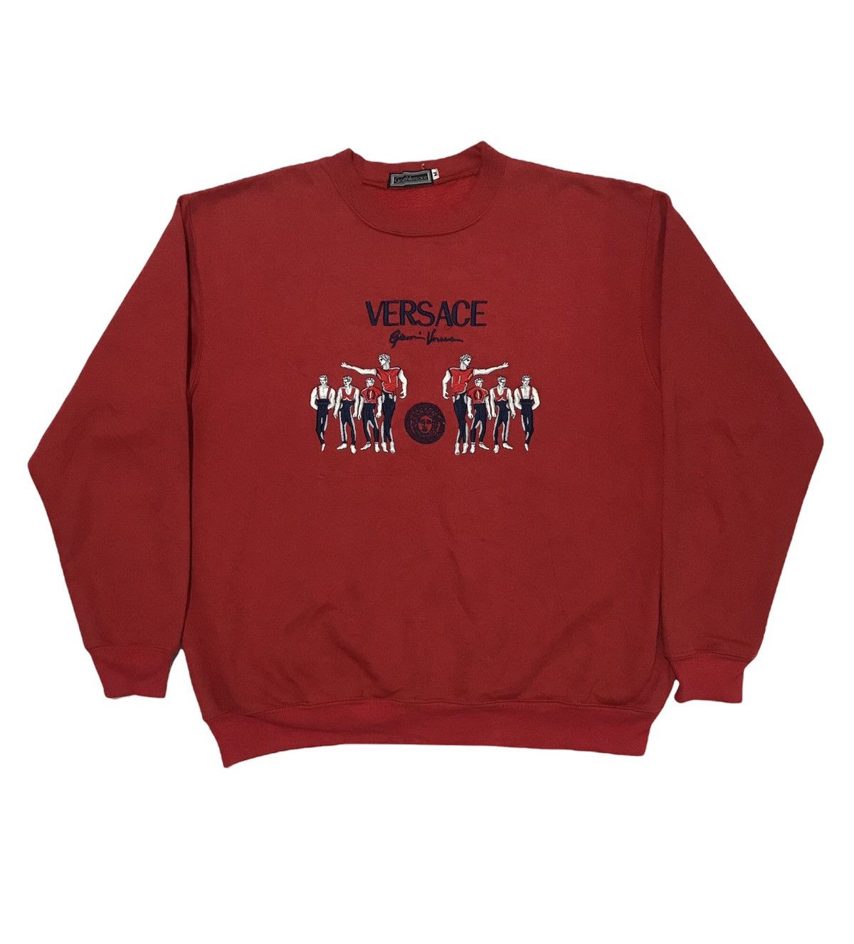 Gianni Valentino × Versace × Versace Jeans Couture Gianni Versace Centre Big Logo Embroidery Sweatshirt Size US M / EU 48-50 / 2 - 1 Thumbnail