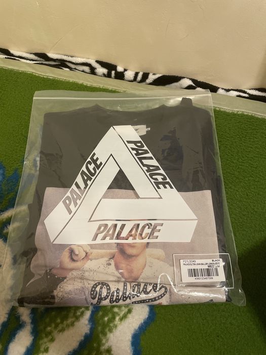 Palace PALACE ELTON JOHN BALLER LONGSLEEVE BLACK - Medium | Grailed